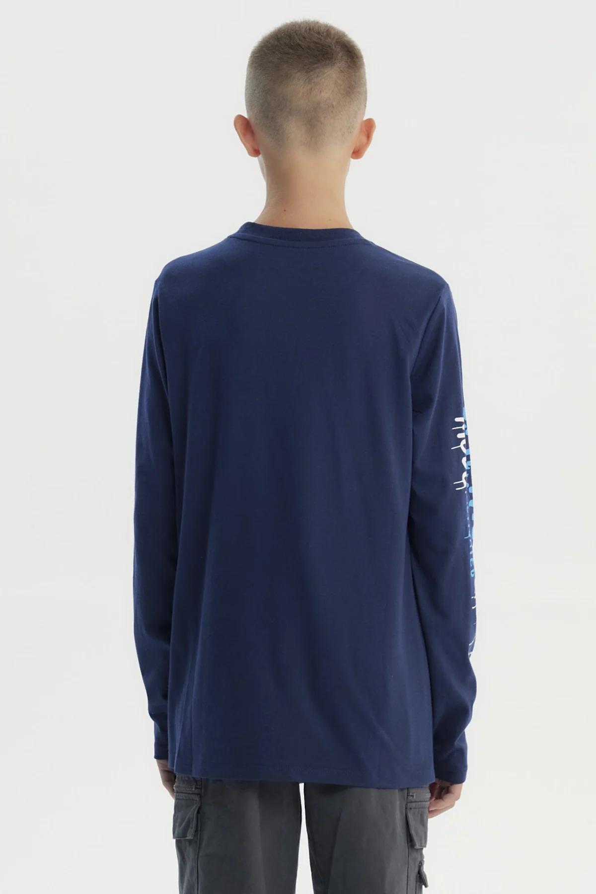 Polera Niño Slim Azul Oscuro - Image 3