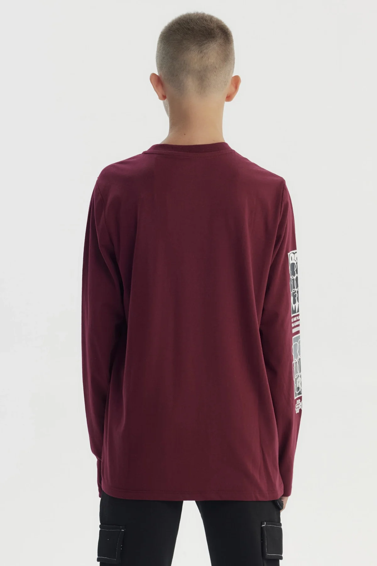 Polera Niño Slim Burdeo - Image 3