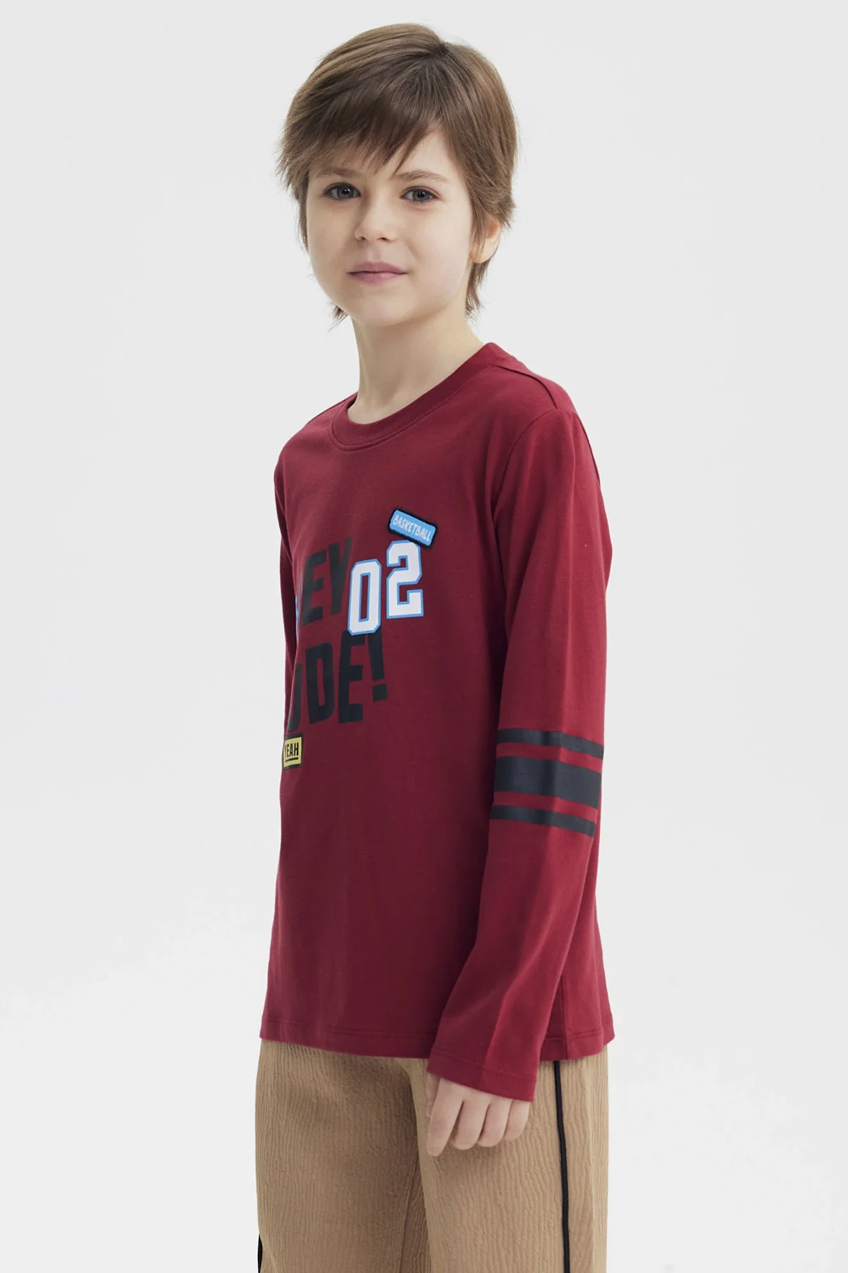 Polera Niño Slim Burdeo - Image 2