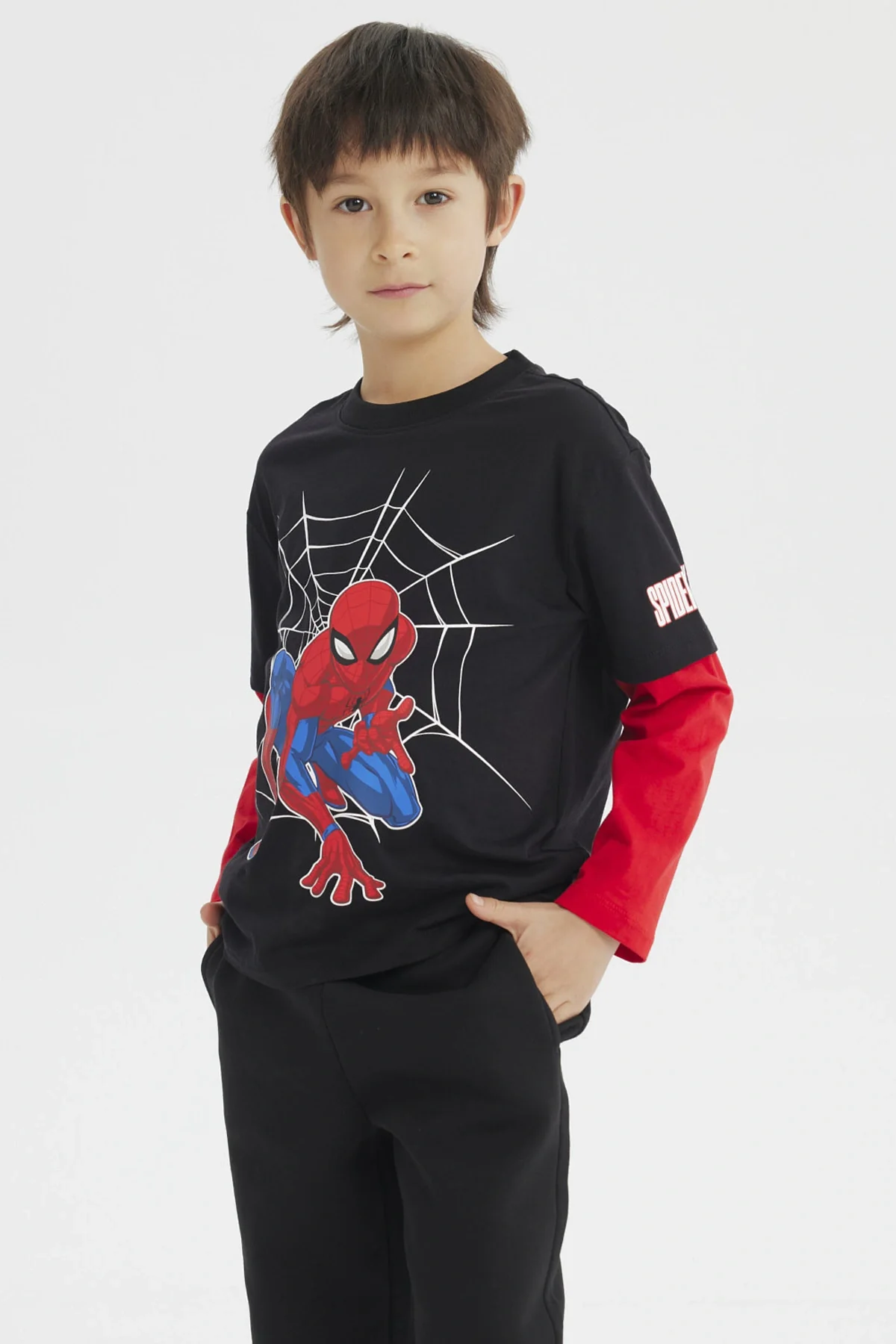 Polera Niño Spiderman Negro - Image 2