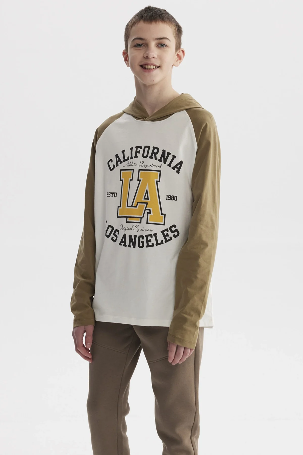 Polera Niño Teen Bicolor Crudo - Image 2