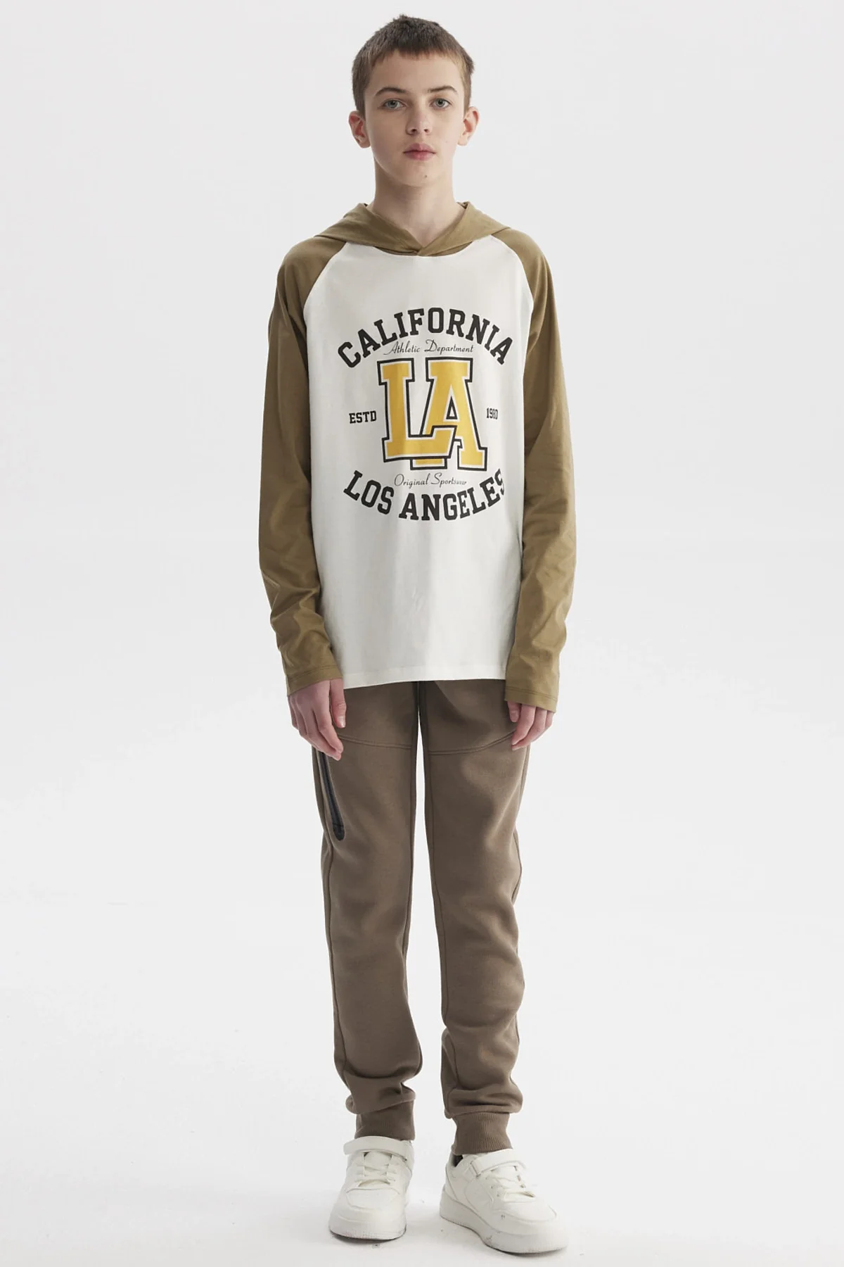 Polera Niño Teen Bicolor Crudo - Image 4