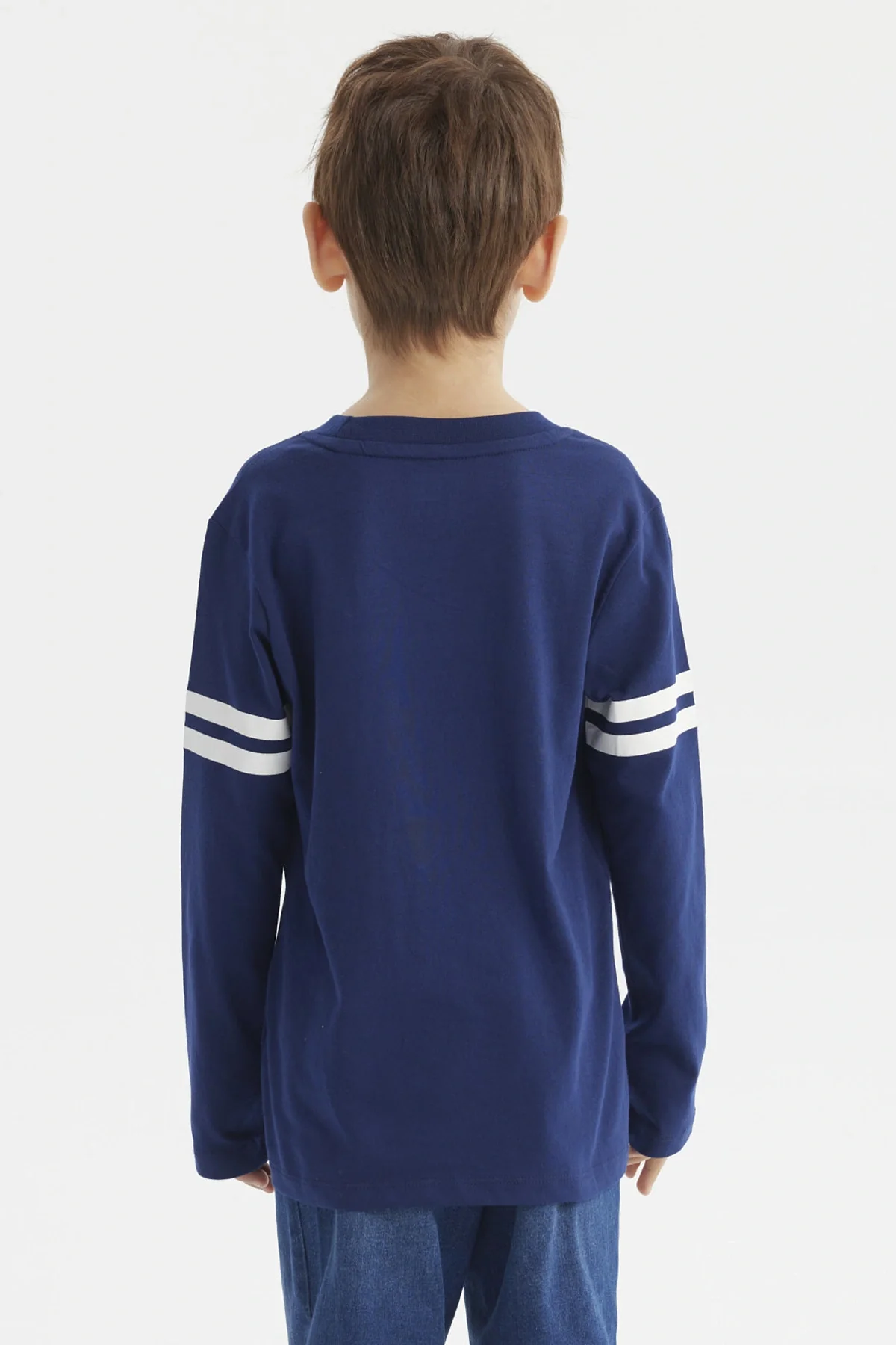 Polera Niño Toddler Franjas Azul Oscuro - Image 3
