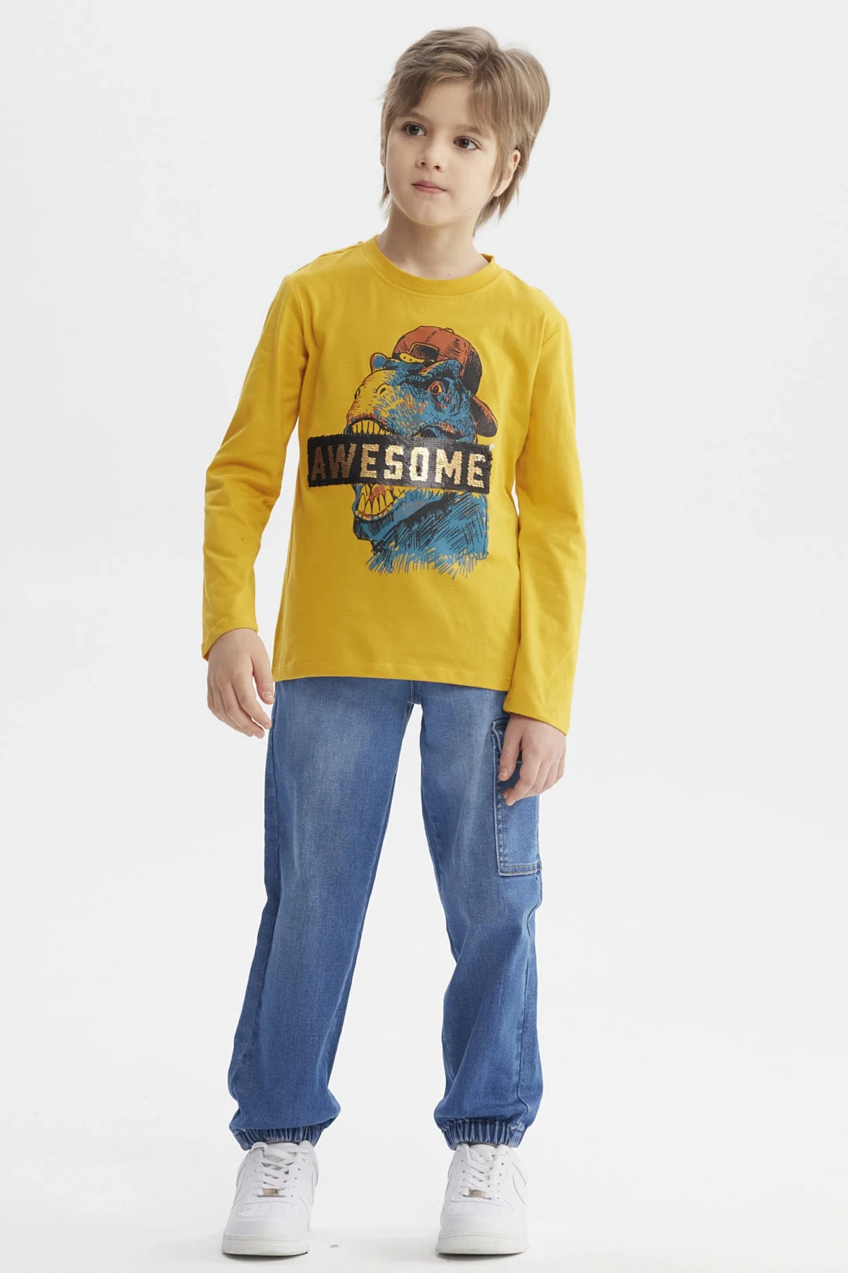 Polera Niño Toddler Print Mostaza - Image 4