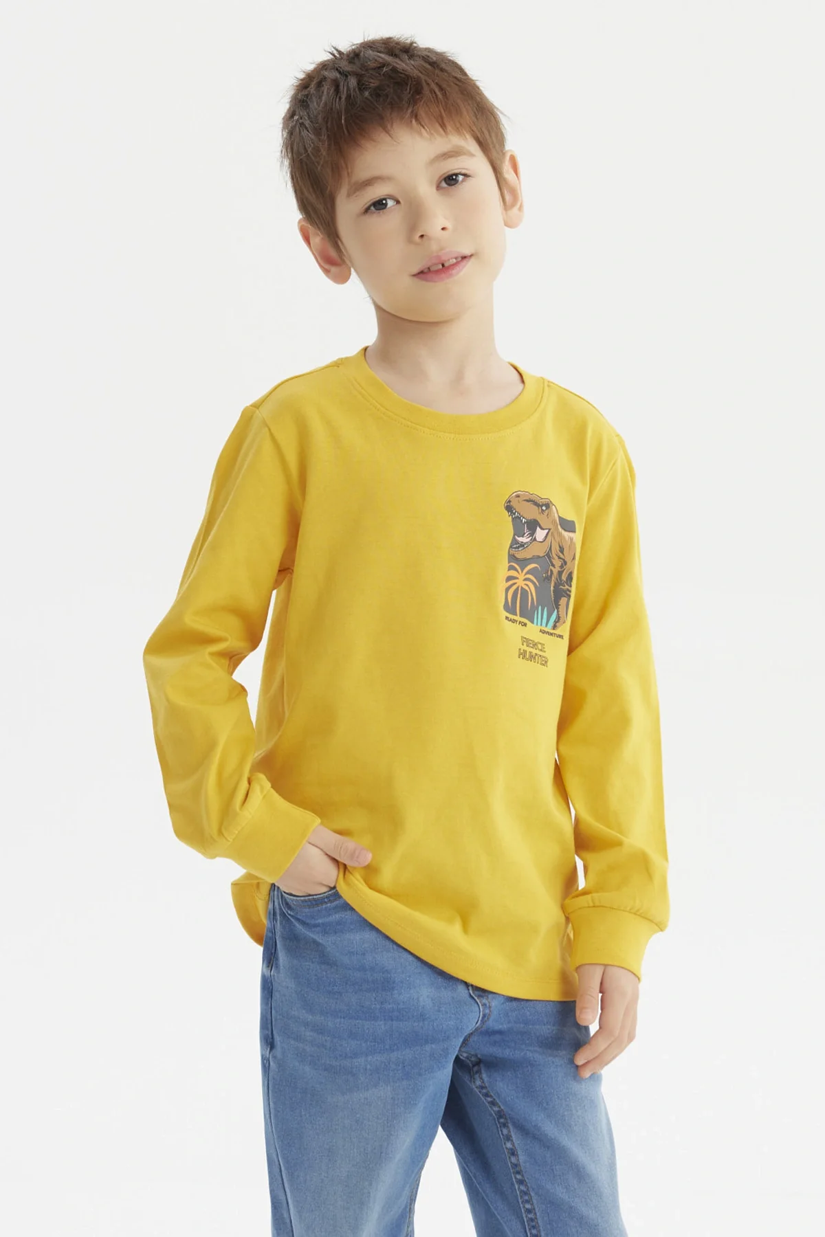 Polera Niño Toddler Print Mostaza - Image 2