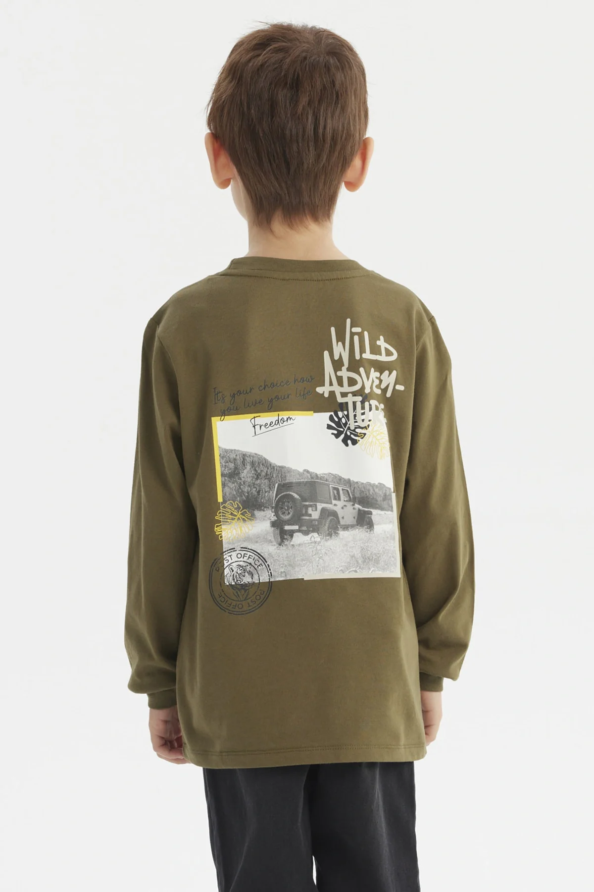 Polera Niño Toddler Print Verde Militar - Image 3