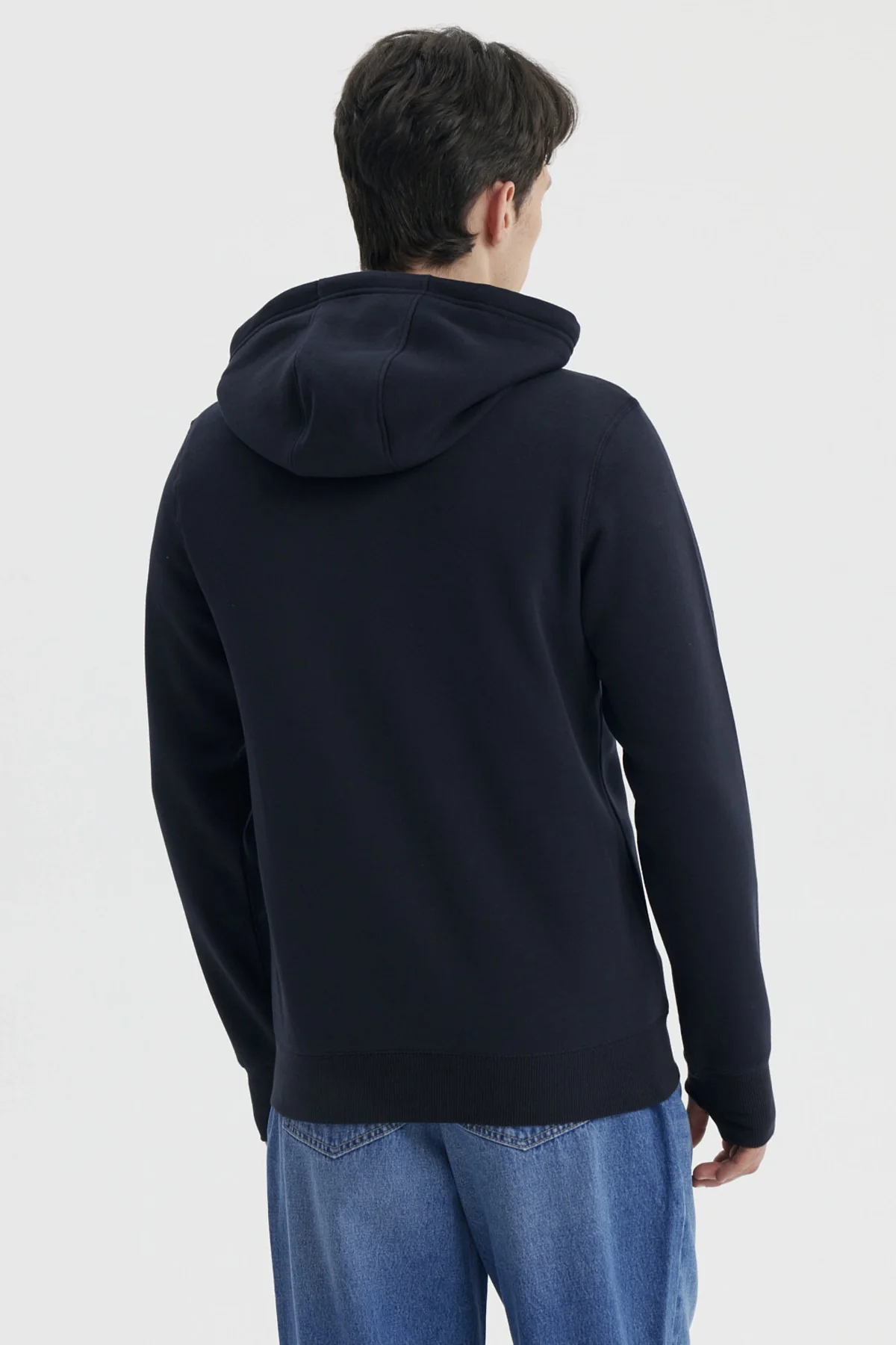 Polerón Hombre Full Zipper Azul Marino - Image 3