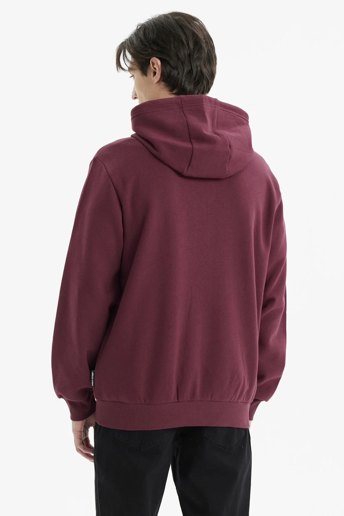 Polerón Hombre Full Zipper Basico Burdeo - Image 3
