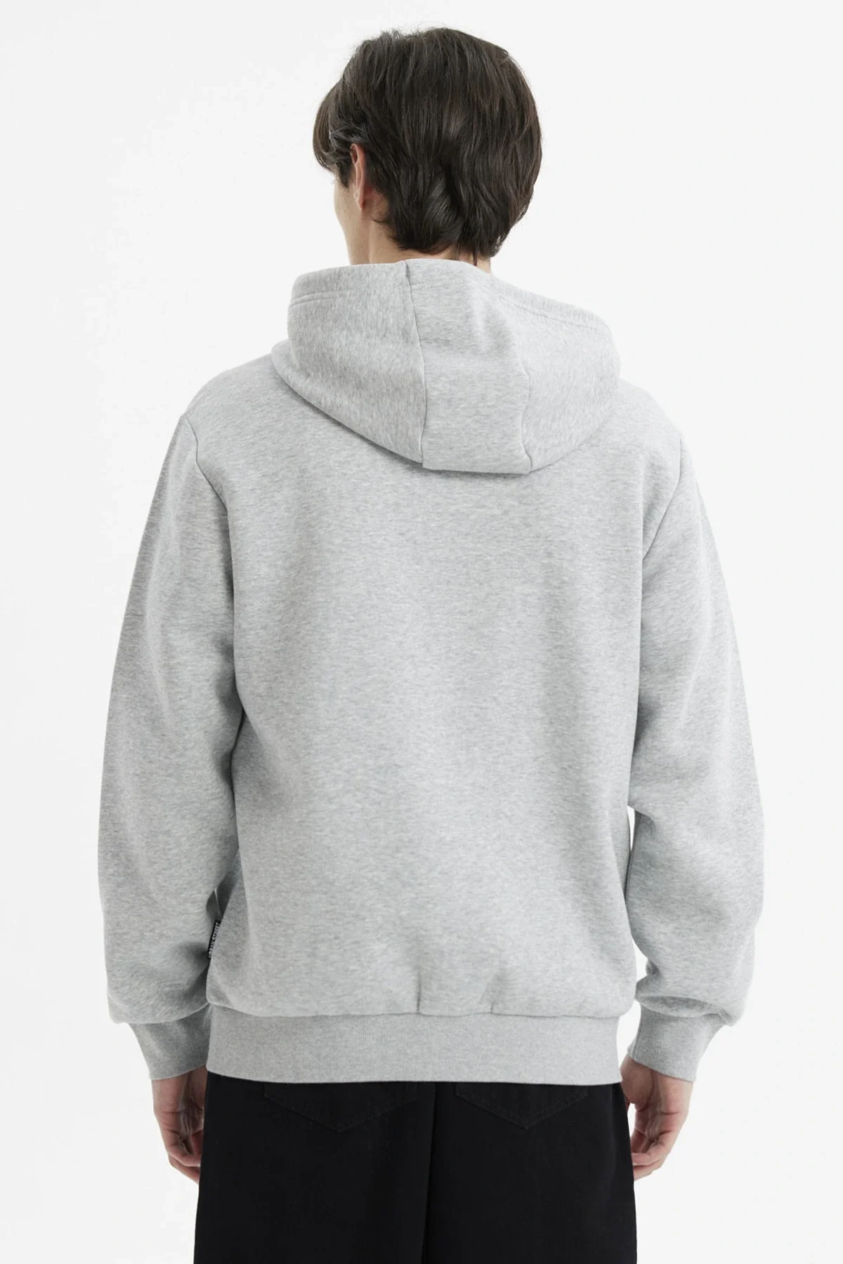 Polerón Hombre Full Zipper Basico Gris Melange - Image 3