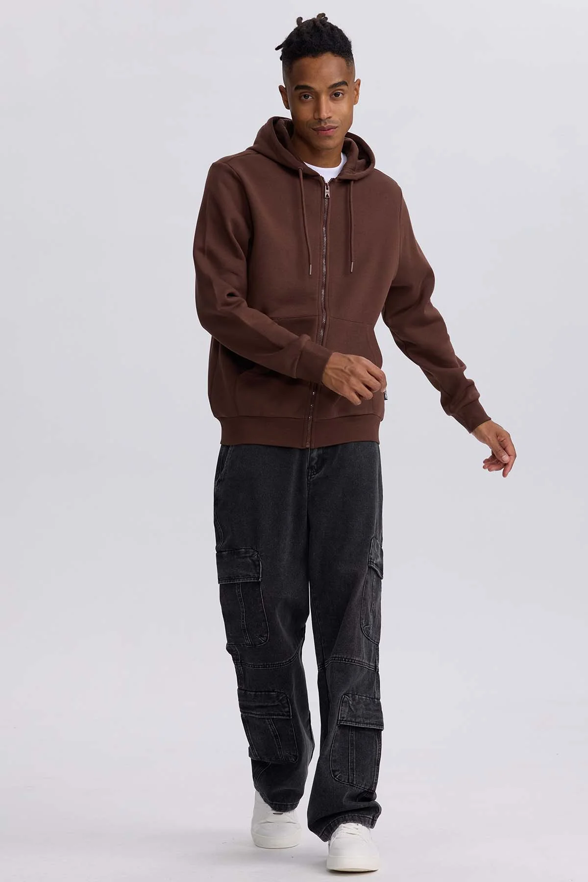 Polerón Hombre Full Zipper Chocolate - Image 4