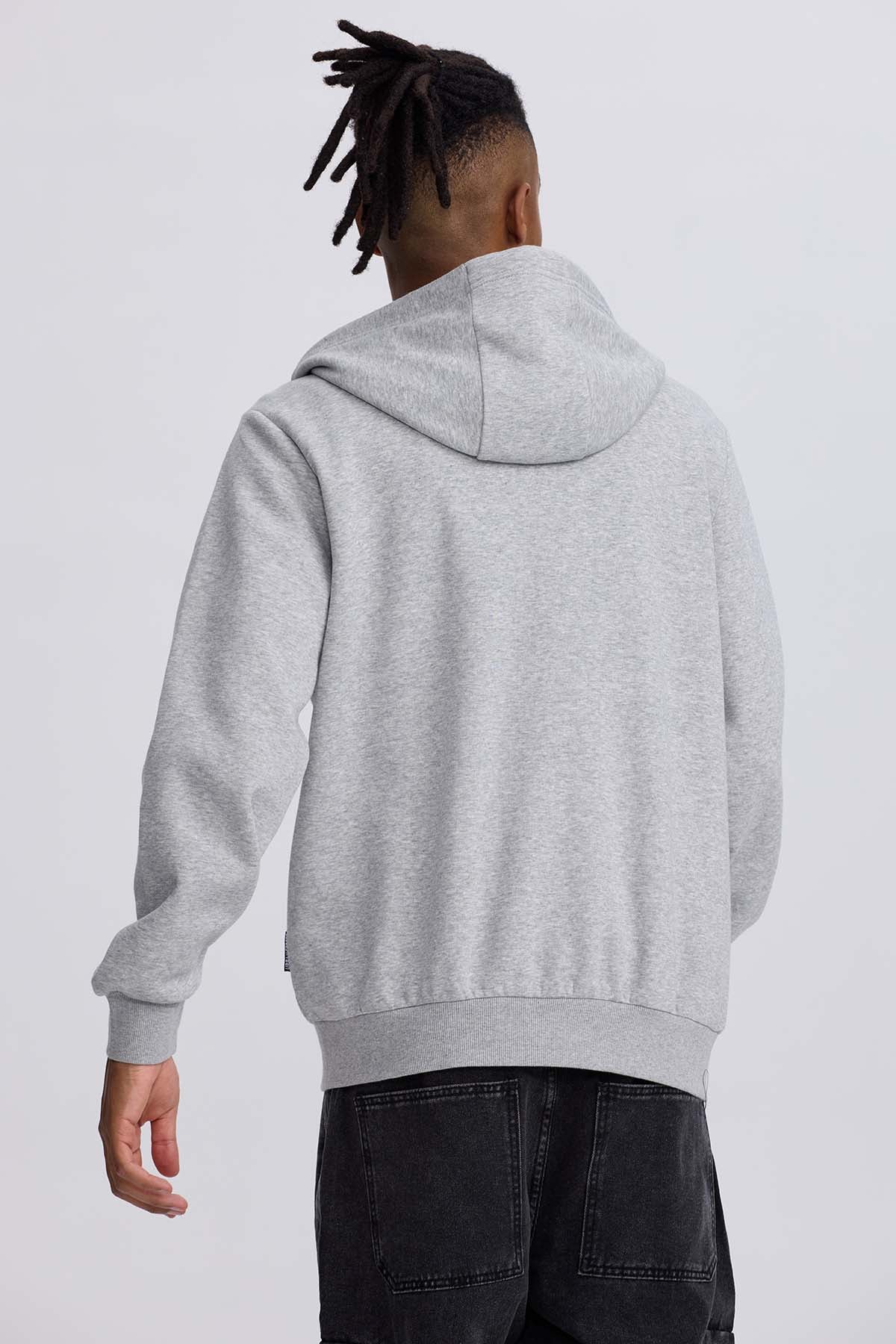 Polerón Hombre Full Zipper Gris Melange - Image 3