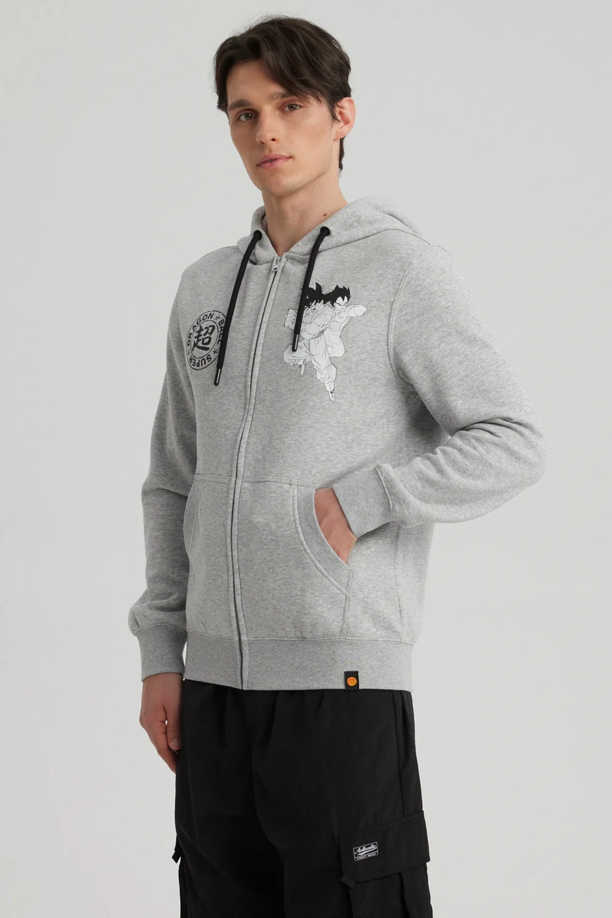 Polerón Hombre Gokú Gris Melange - Image 2