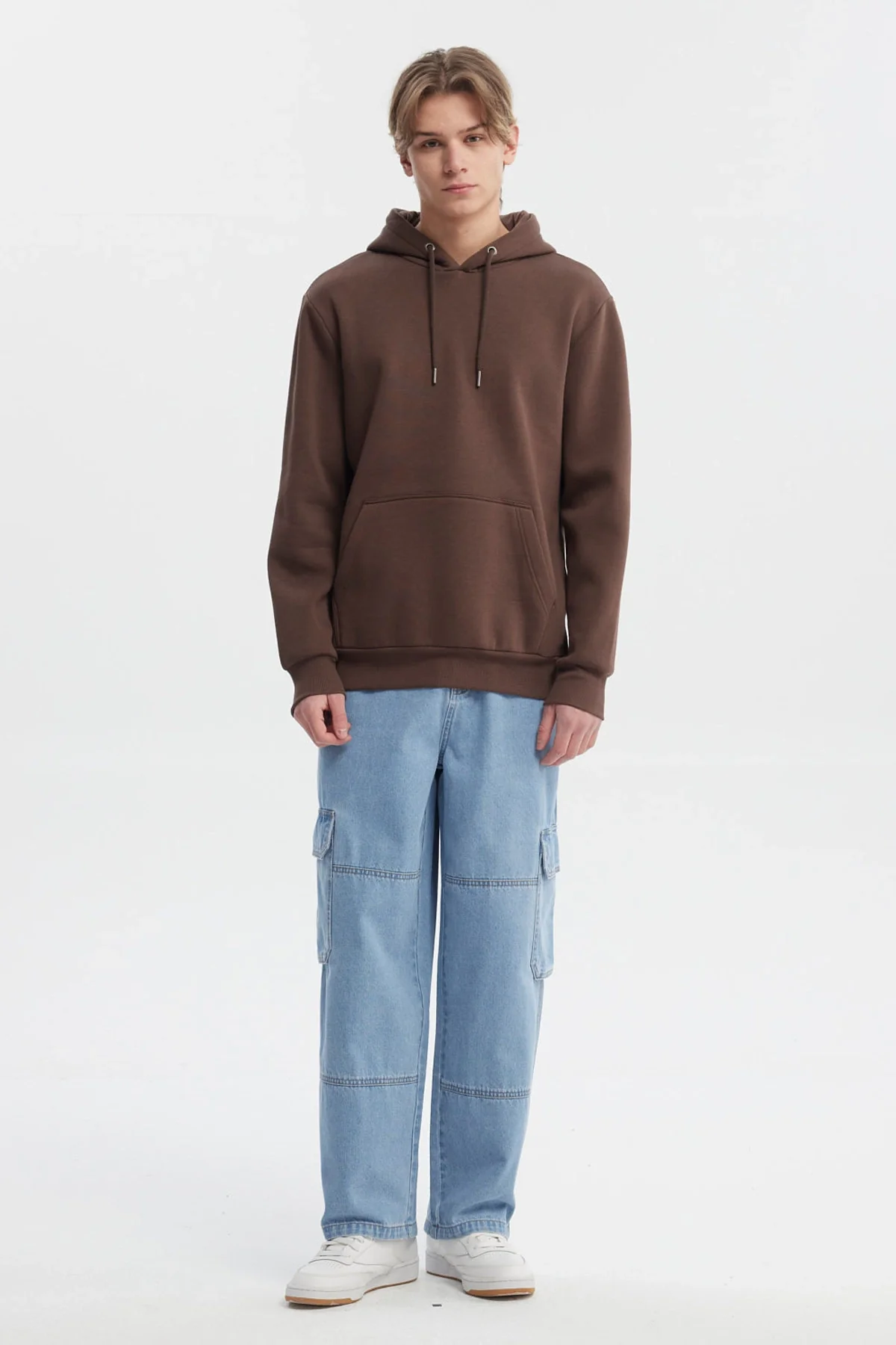Polerón Hombre Hoodie Básico Chocolate - Image 4