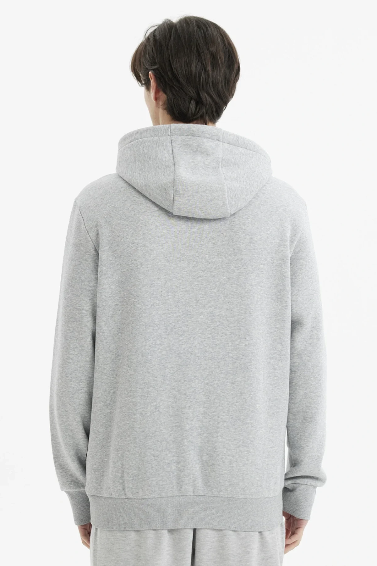 Polerón Hombre Hoodie Básico Gris Melange - Image 3