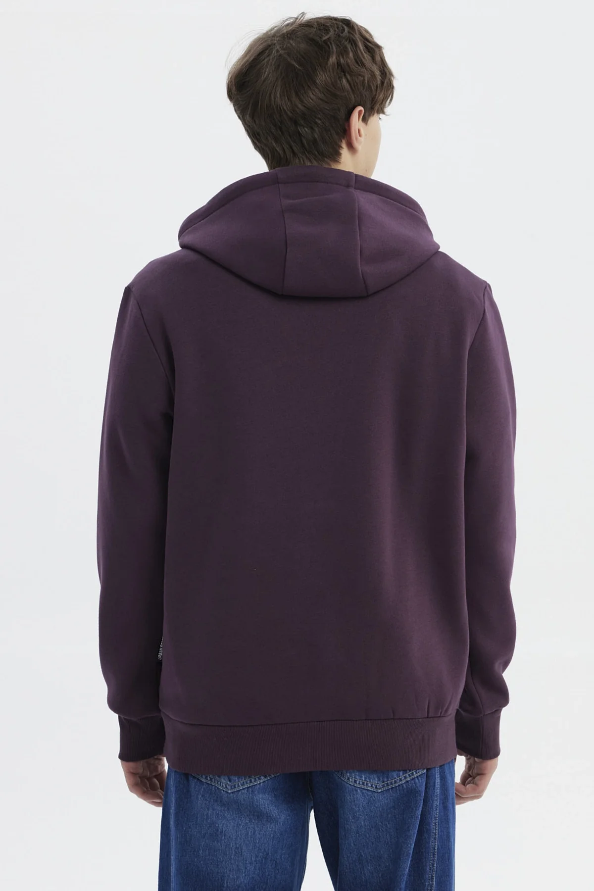 Polerón Hombre Hoodie Básico Morado - Image 3