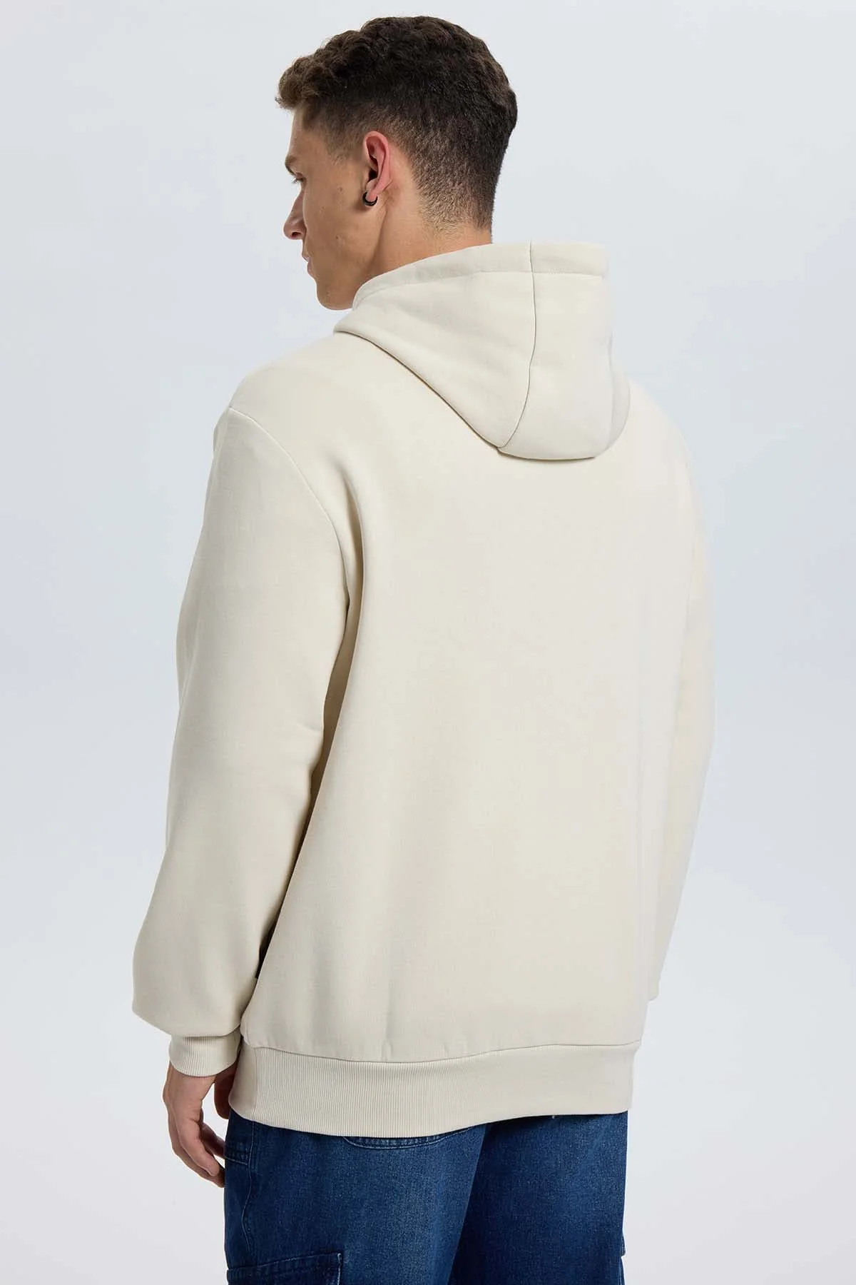 Polerón Hombre Hoodie Beige - Image 3