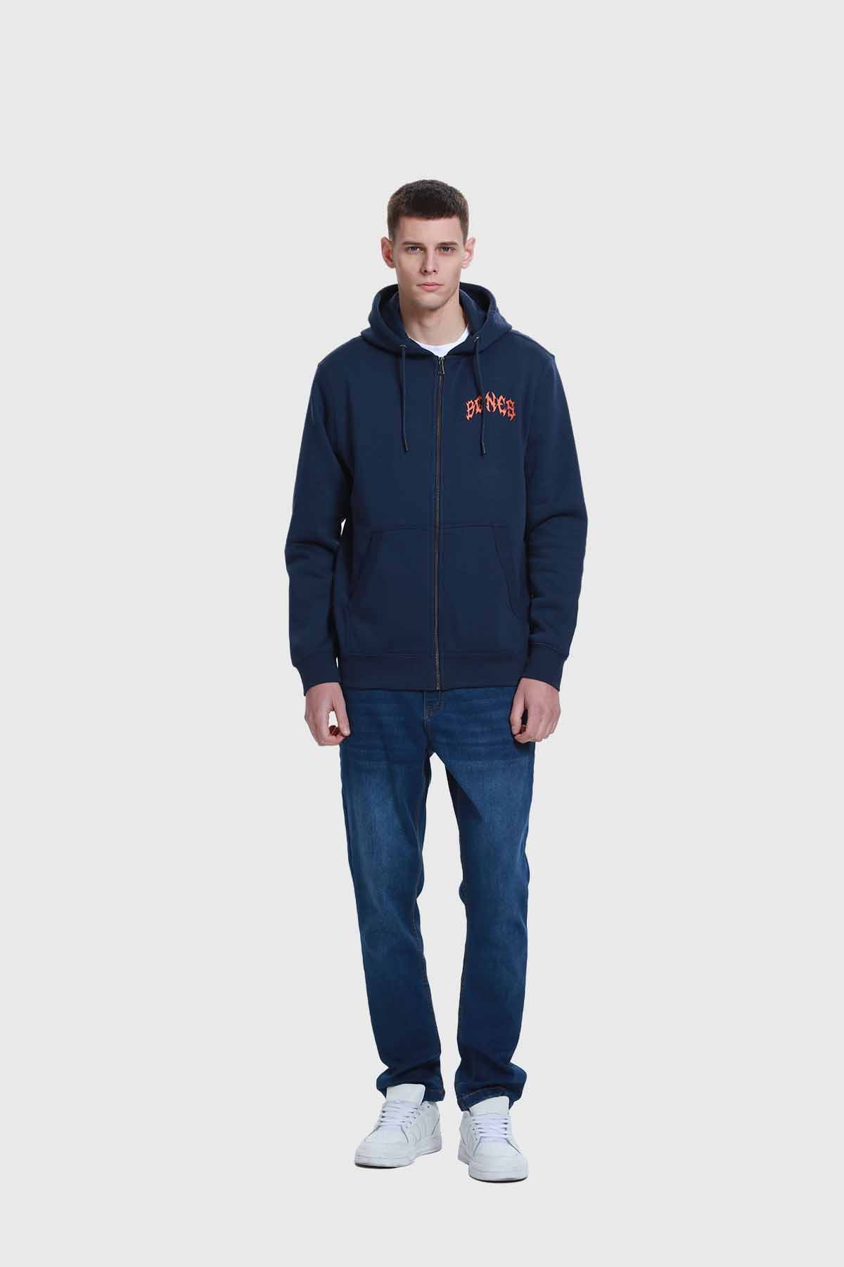 Polerón Hombre Hoodie Azul - Image 4