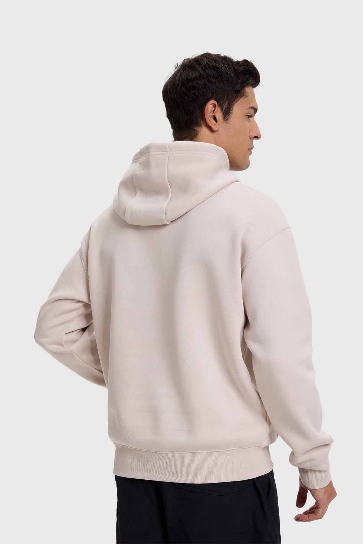 Polerón Hombre Hoodie Print Beige - Image 3