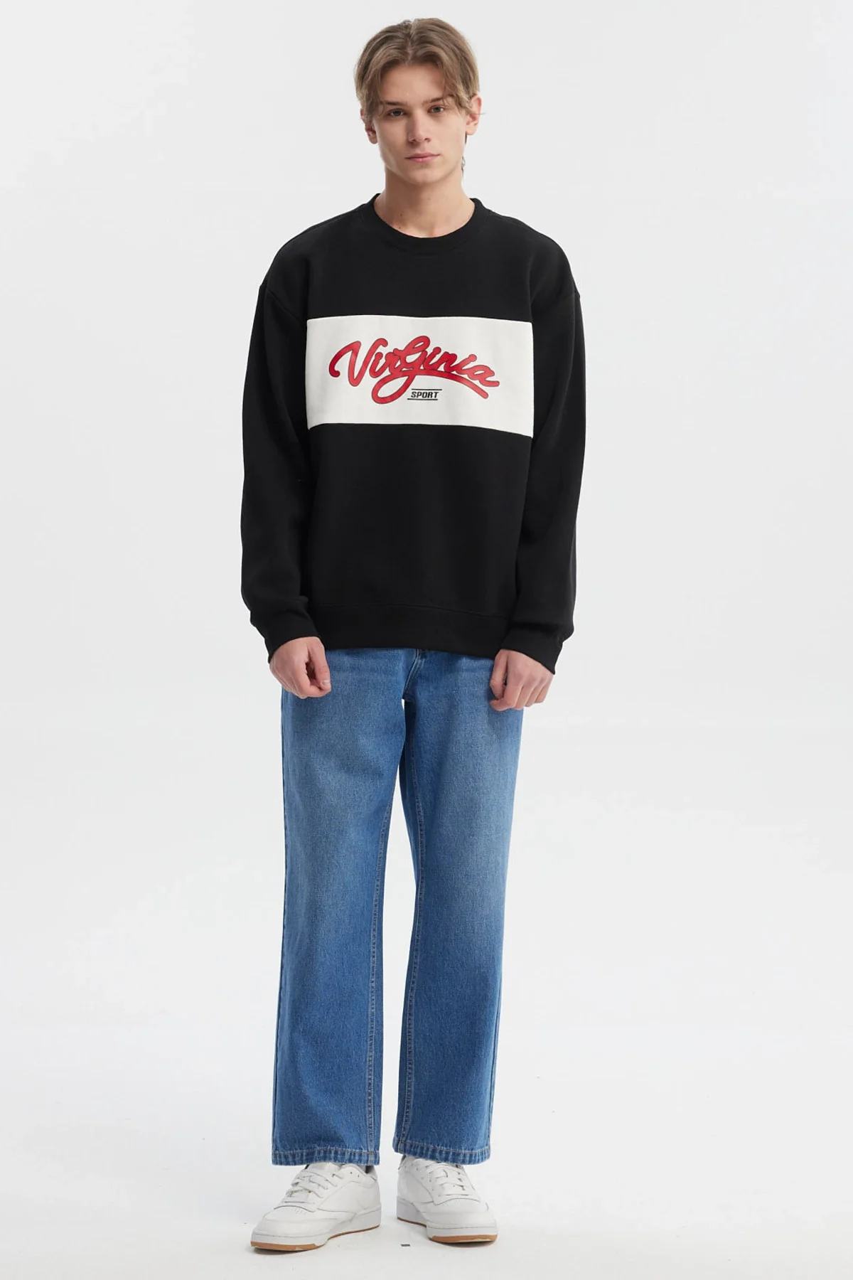 Polerón Hombre Oversize Cuello Redondo Negro - Image 4