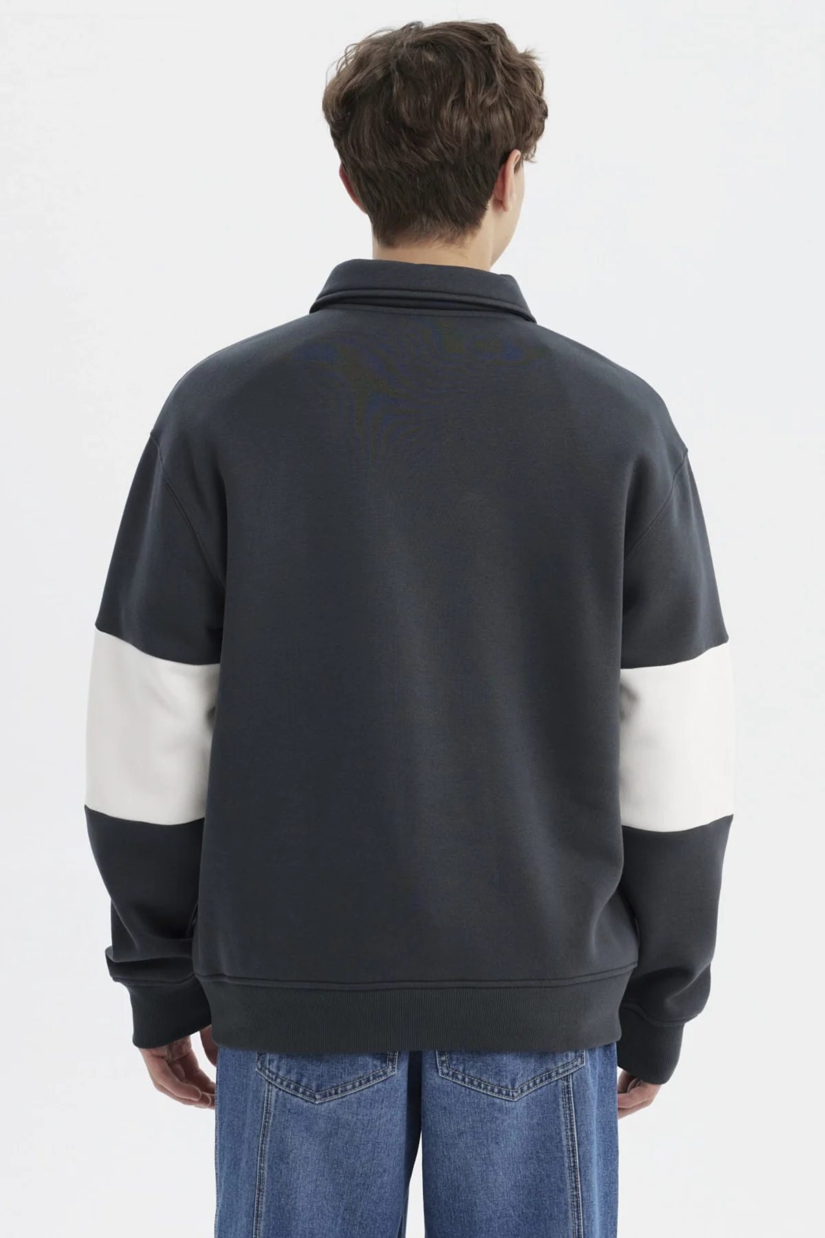 Polerón Hombre Slim Cuello Polo Marengo - Image 3