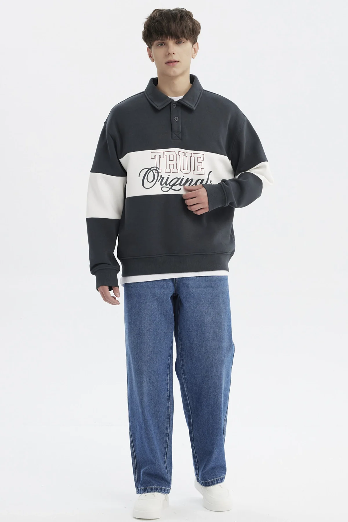 Polerón Hombre Slim Cuello Polo Marengo - Image 4