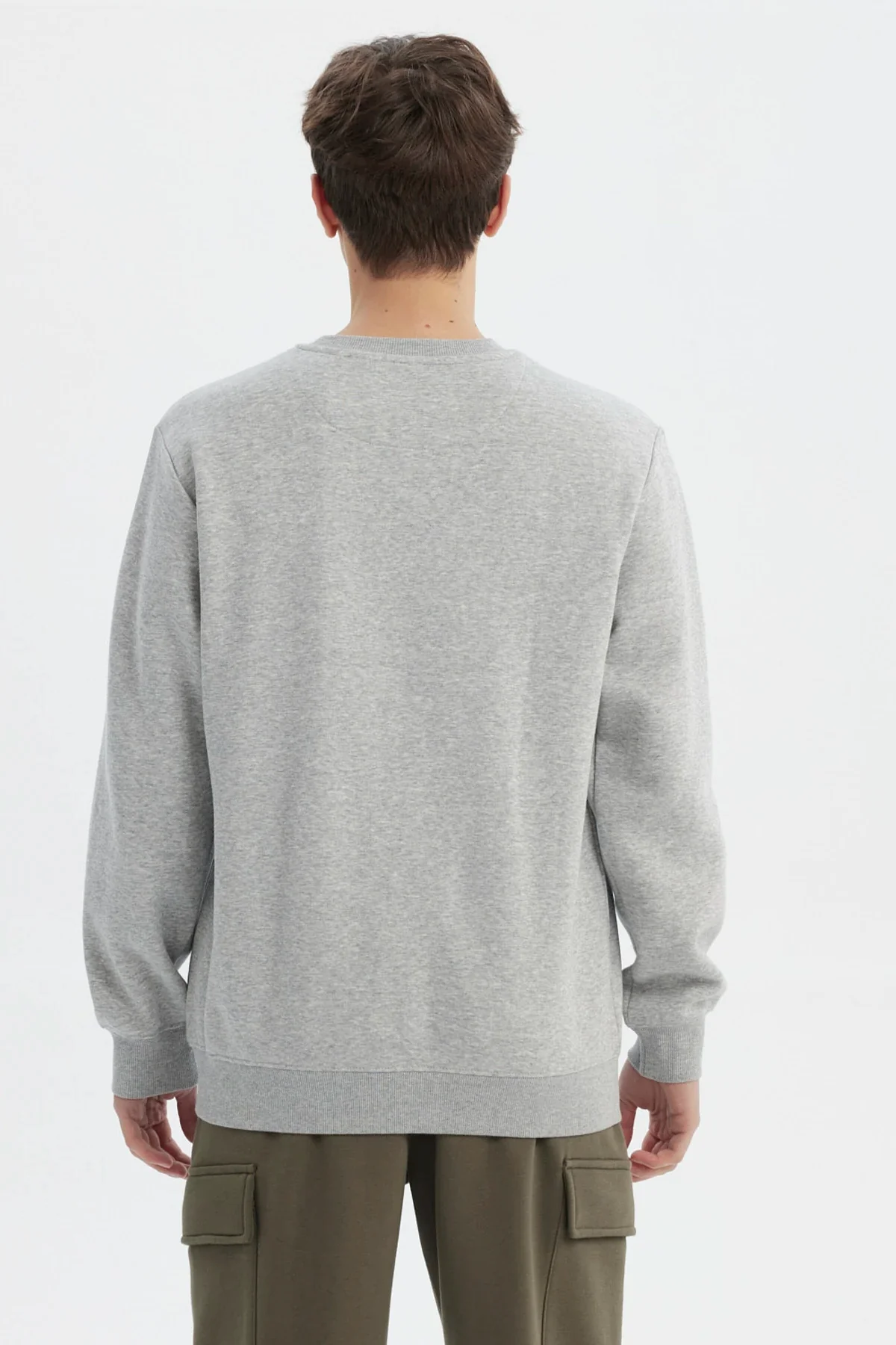 Polerón Hombre Slim Gris Melange - Image 3