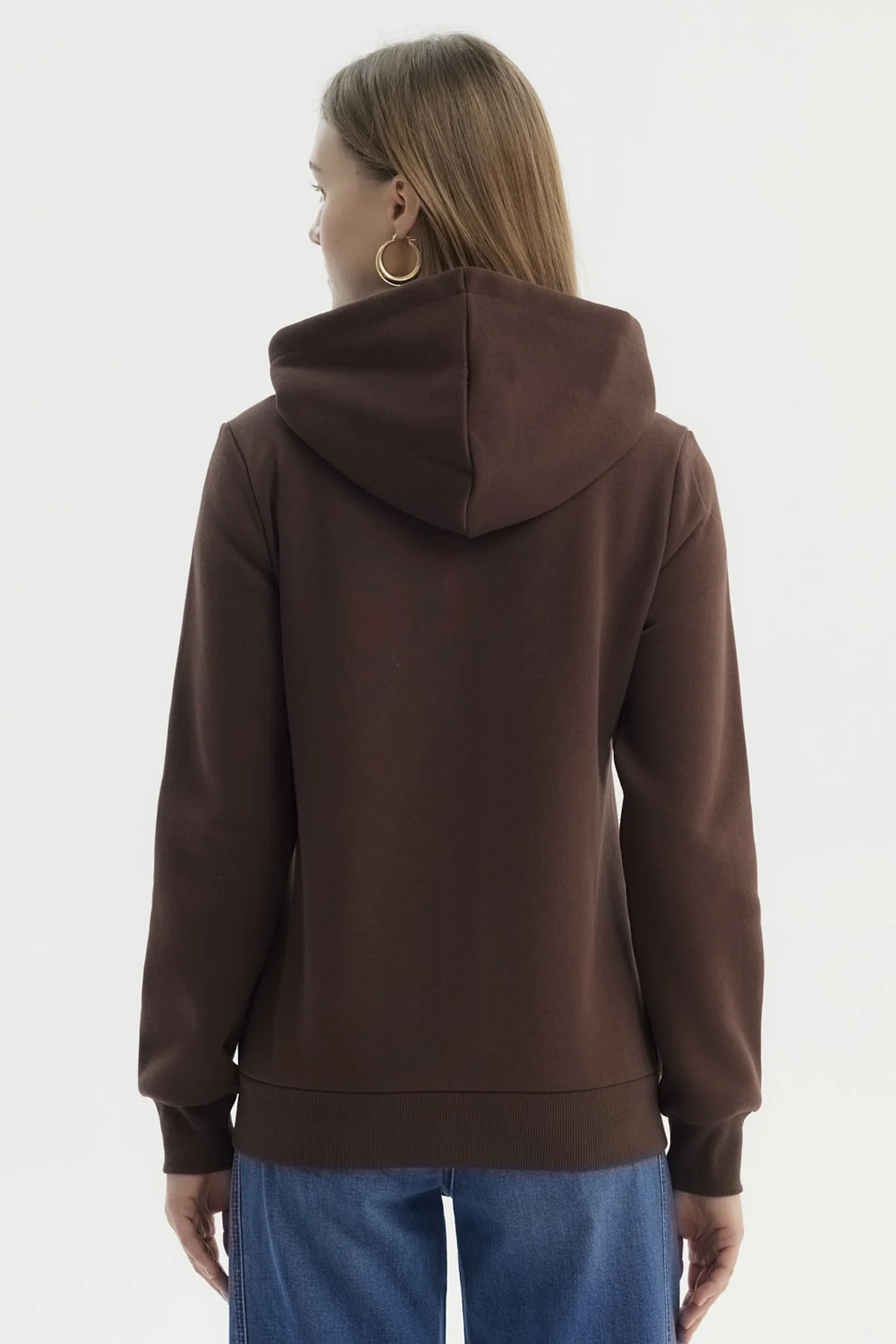Polerón Mujer Abierto Hodie Chocolate - Image 3