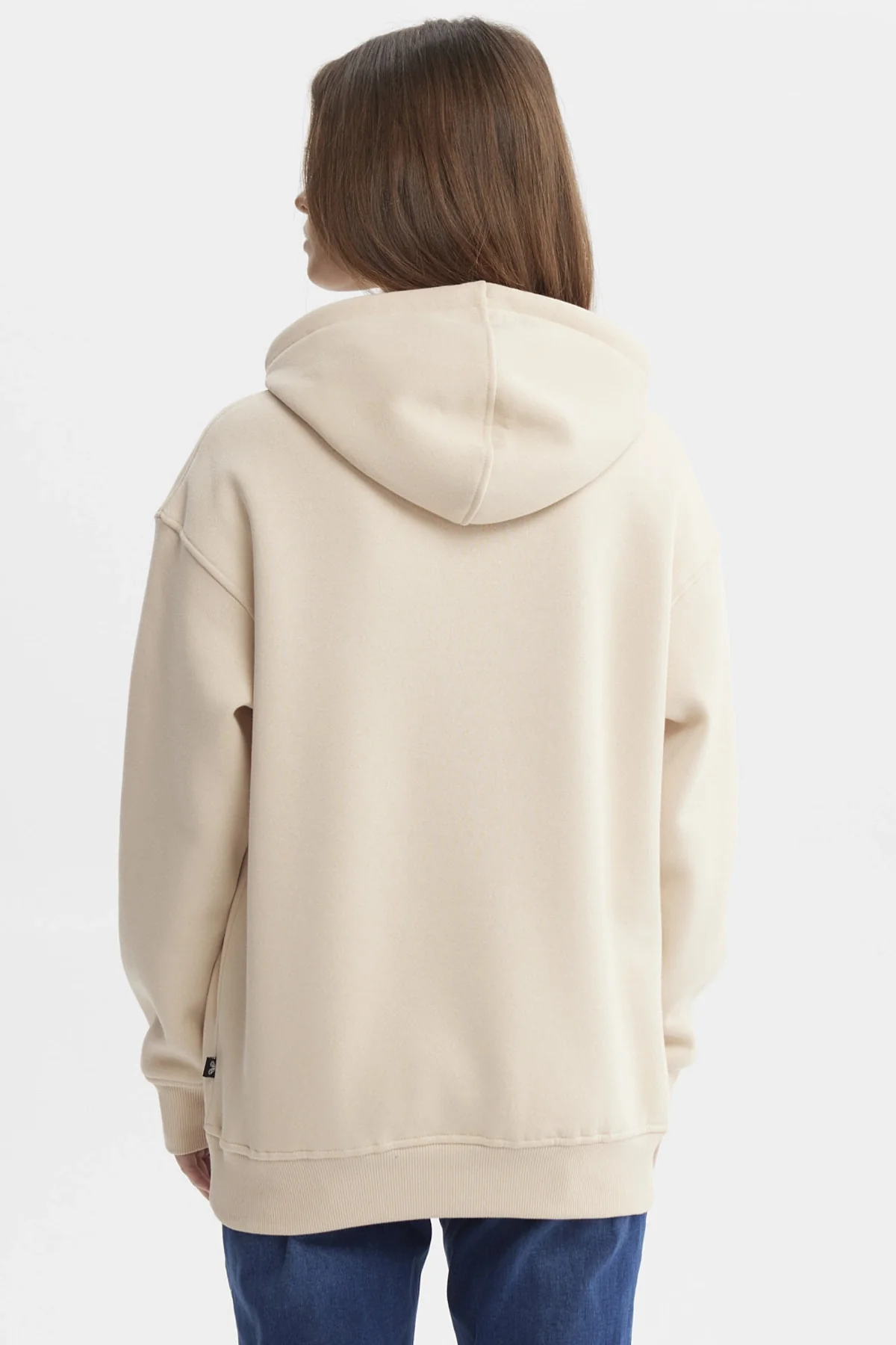 Polerón Mujer Canguro Print Beige - Image 3