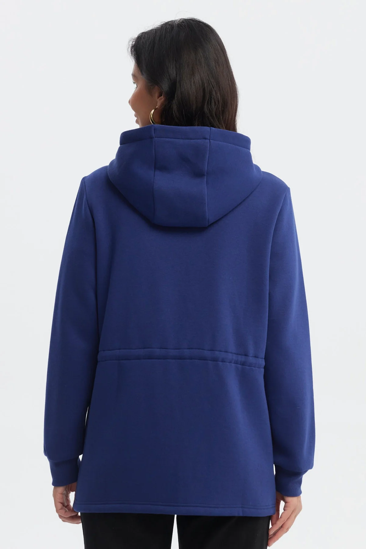 Polerón Mujer Capucha Azul Oscuro - Image 3