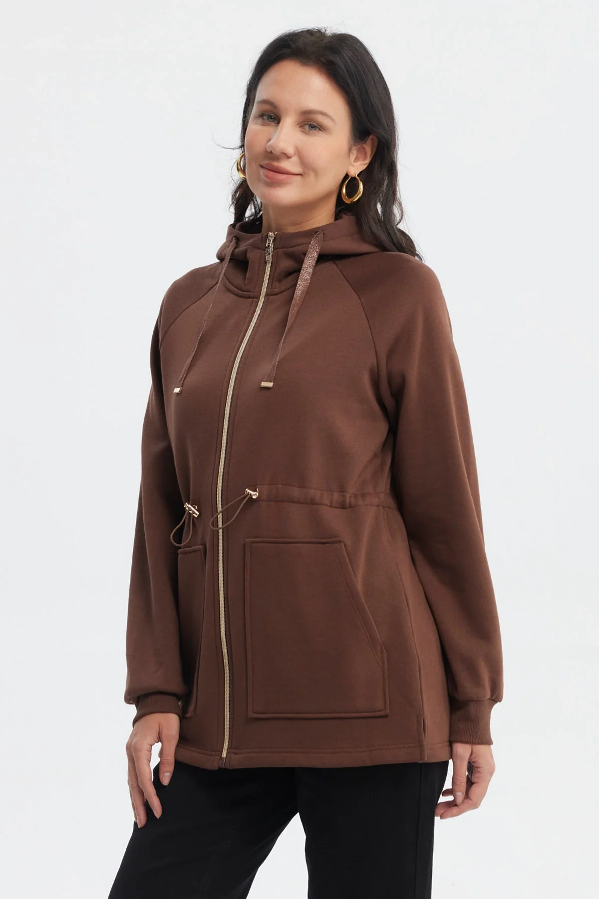 Polerón Mujer Cintura Ajustable Café - Image 2