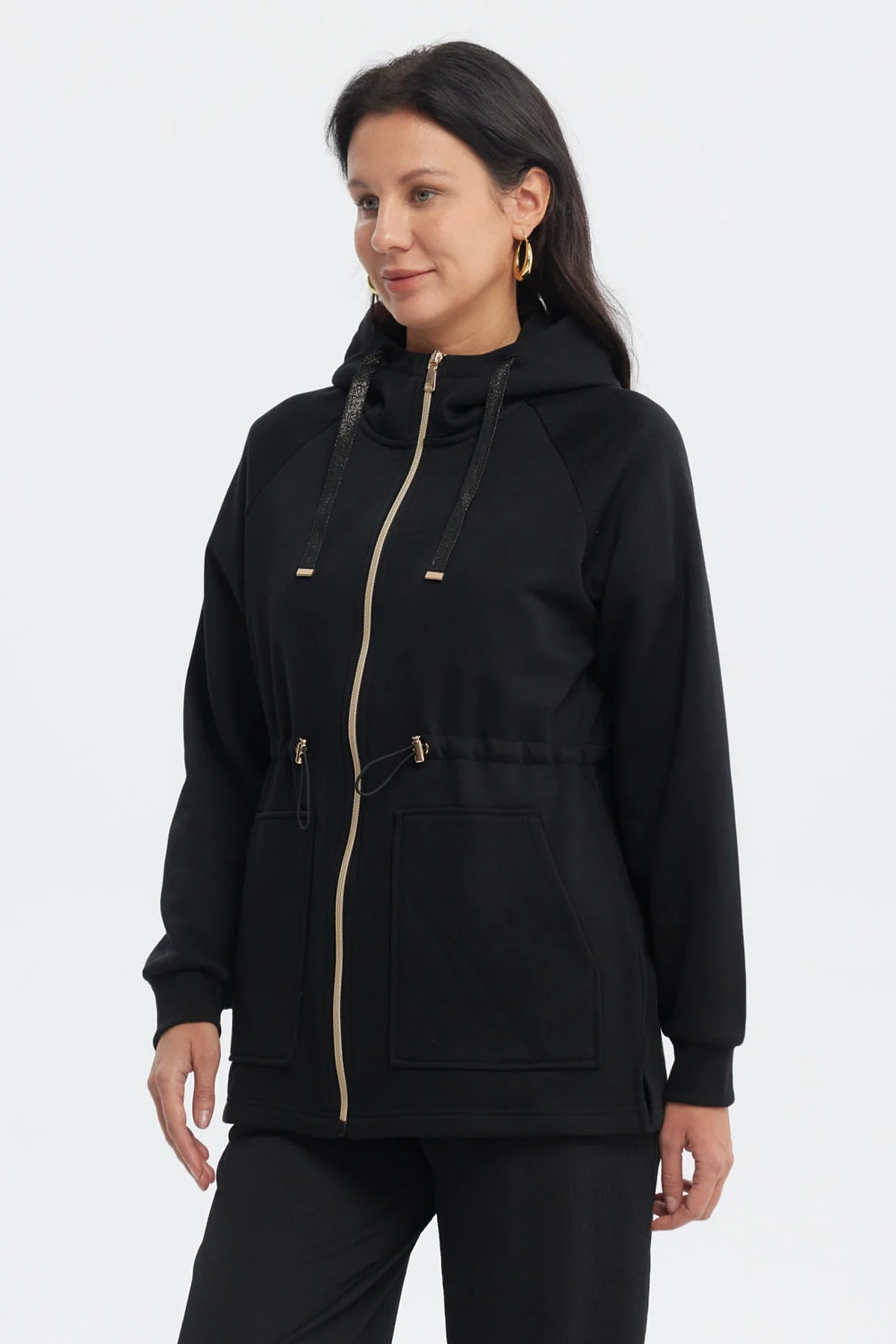 Polerón Mujer Cintura Ajustable Negro - Image 2