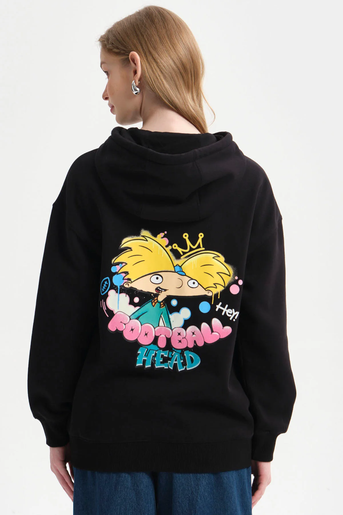 Polerón Mujer Hey Arnold Negro - Image 2