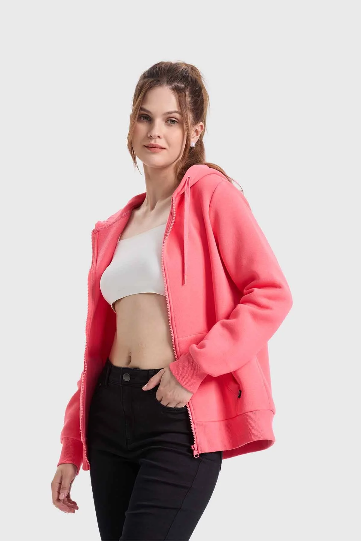 Polerón Mujer Hoodie Coral - Image 2