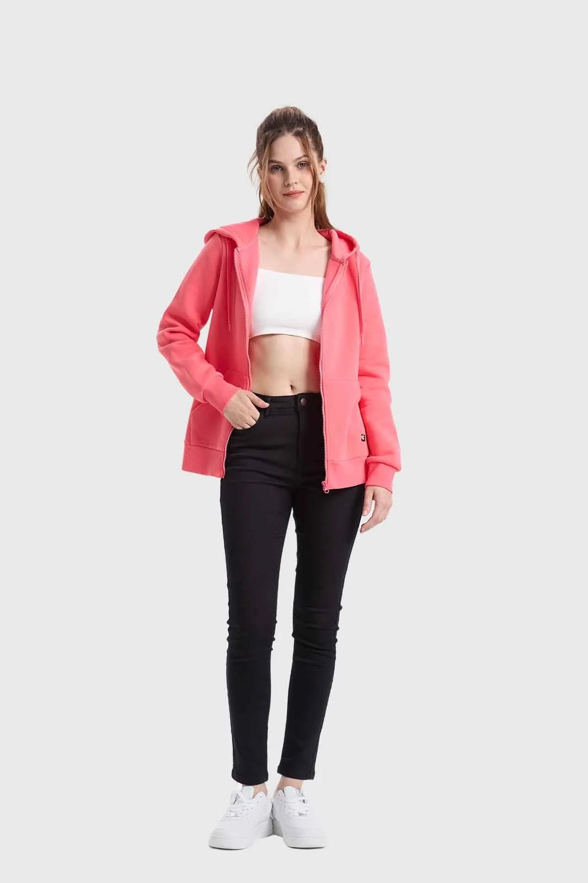 Polerón Mujer Hoodie Coral - Image 4