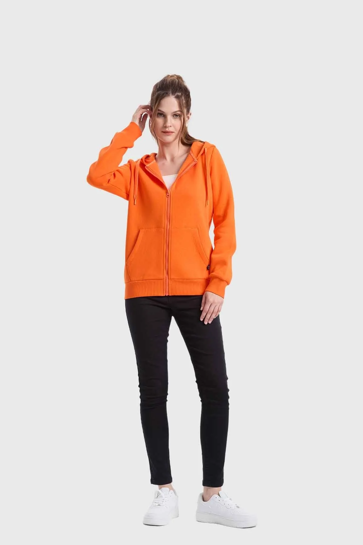 Polerón Mujer Hoodie Naranjo - Image 4