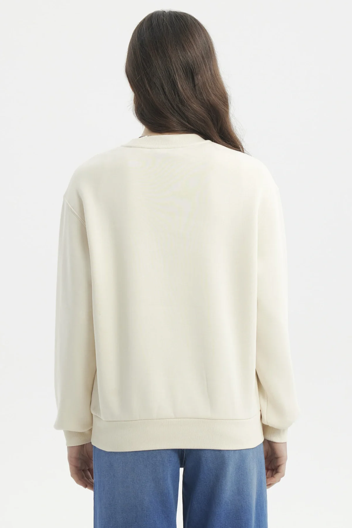 Polerón Mujer Liso Crema - Image 3