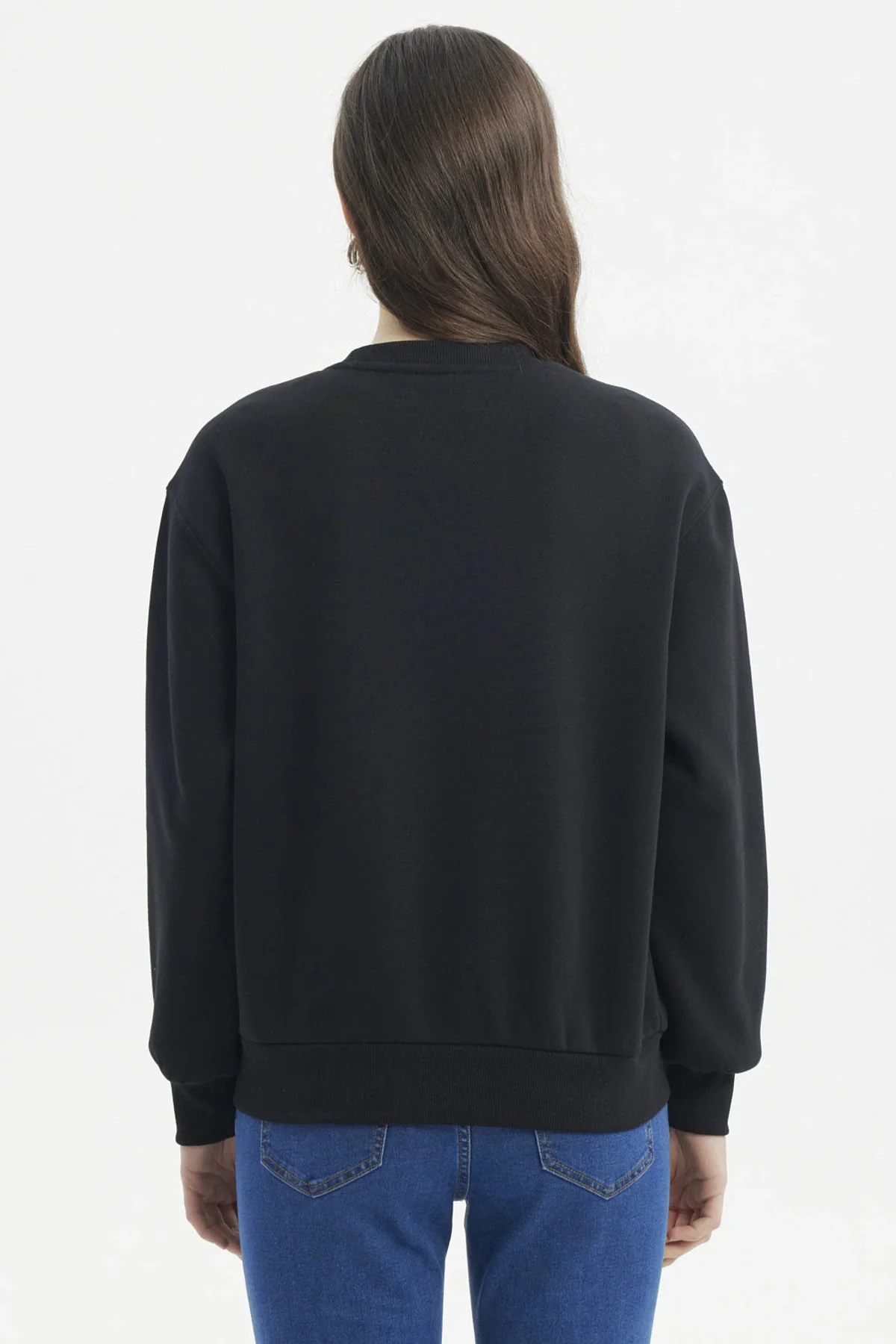 Polerón Mujer Liso Negro - Image 3