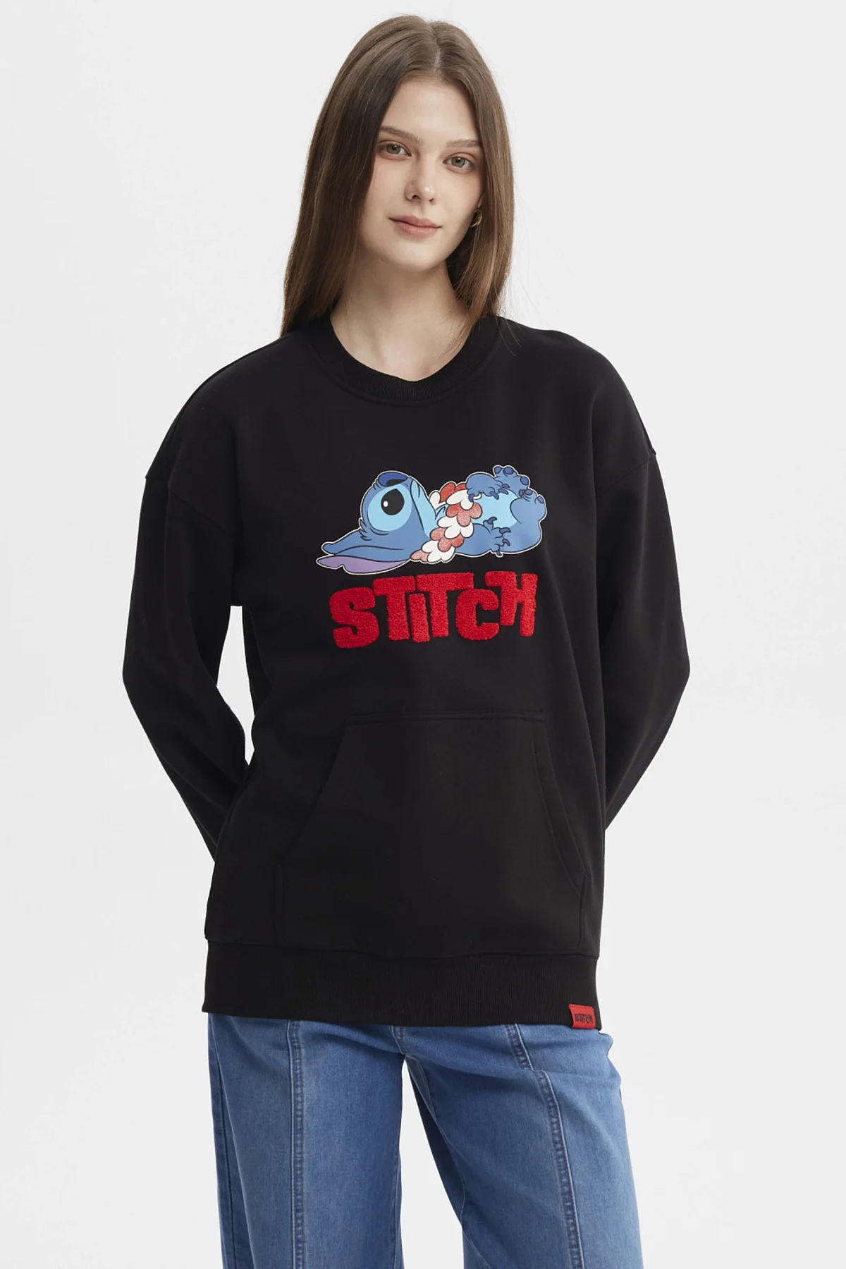 Polerón Mujer Stitch Negro - Image 2