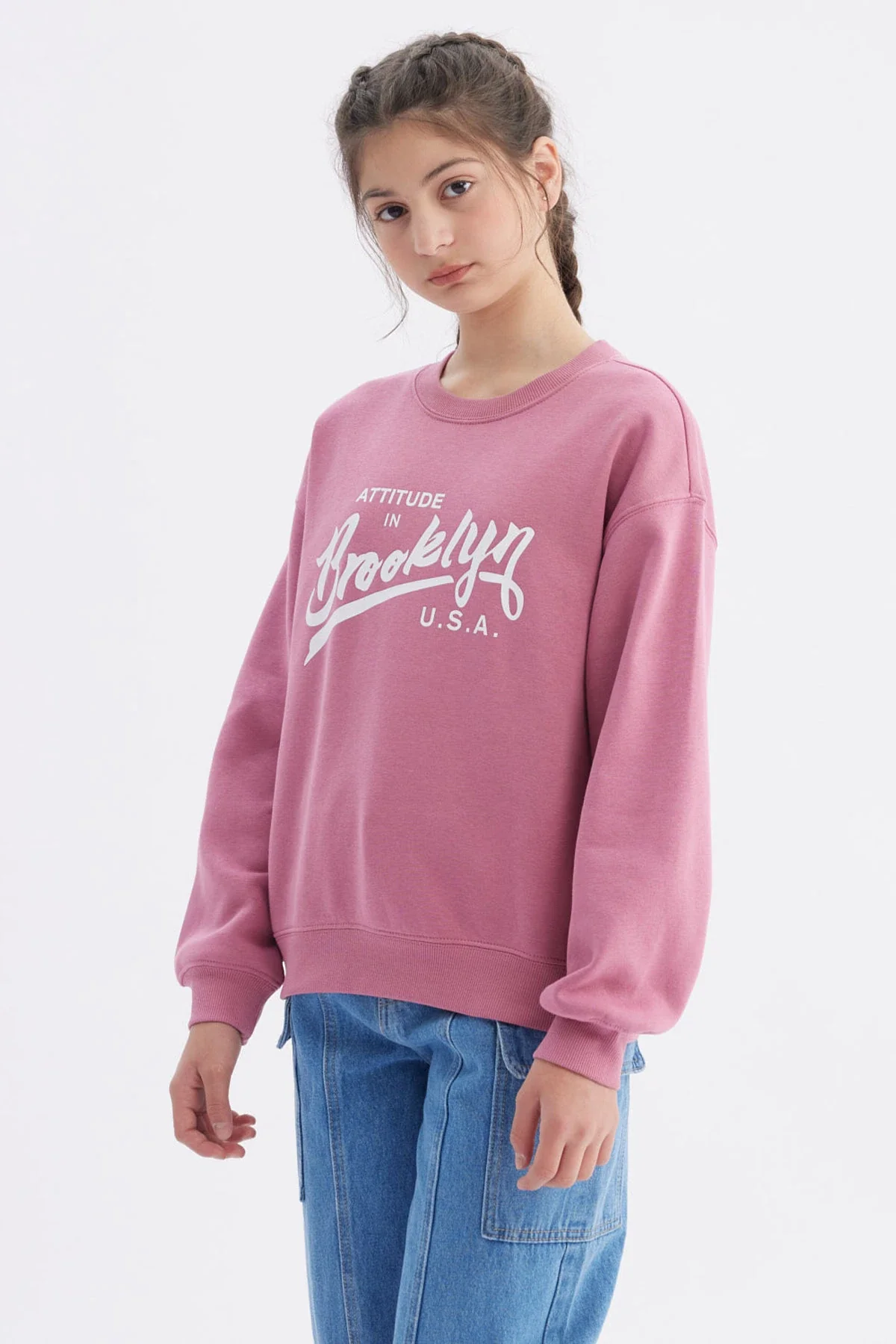 Polerón Niña Básico Print Rosado - Image 2