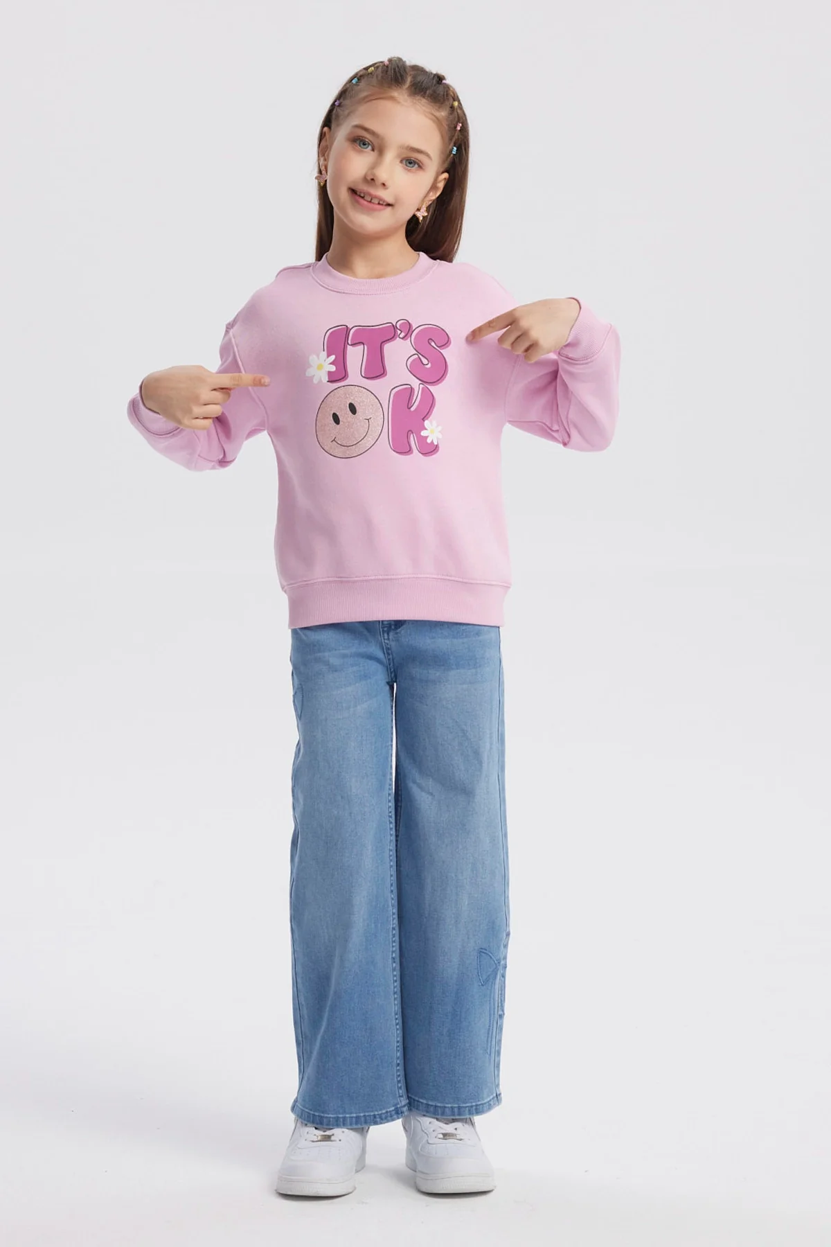 Polerón Niña Básico Print Rosado - Image 4