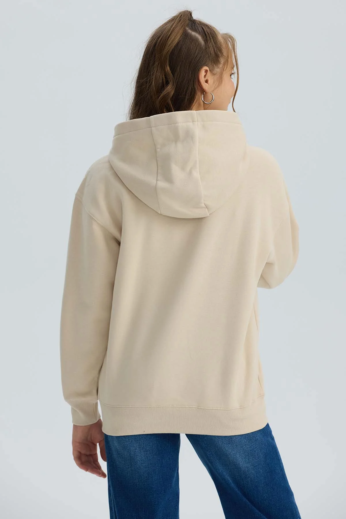 Polerón Niña Print Beige - Image 3