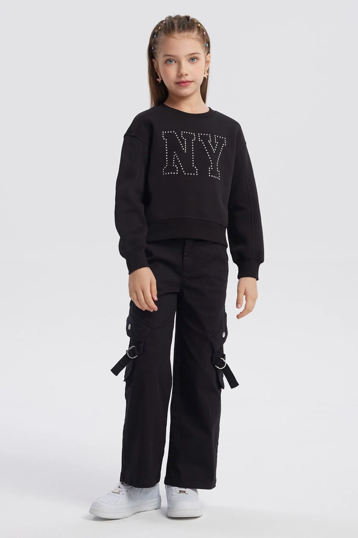 Polerón Niña Strass Negro - Image 4