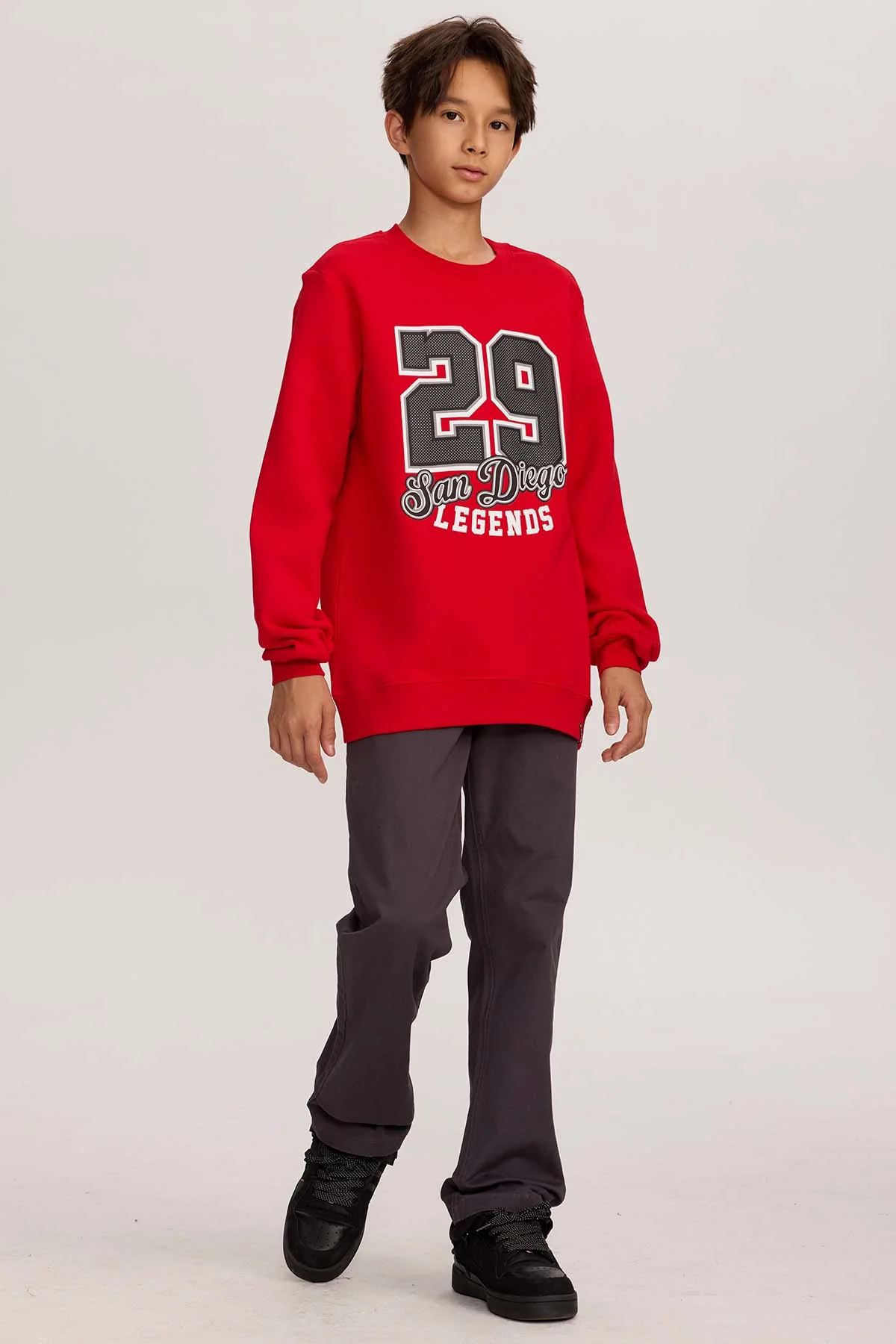 Polerón Niño Básico Print Rojo - Image 4