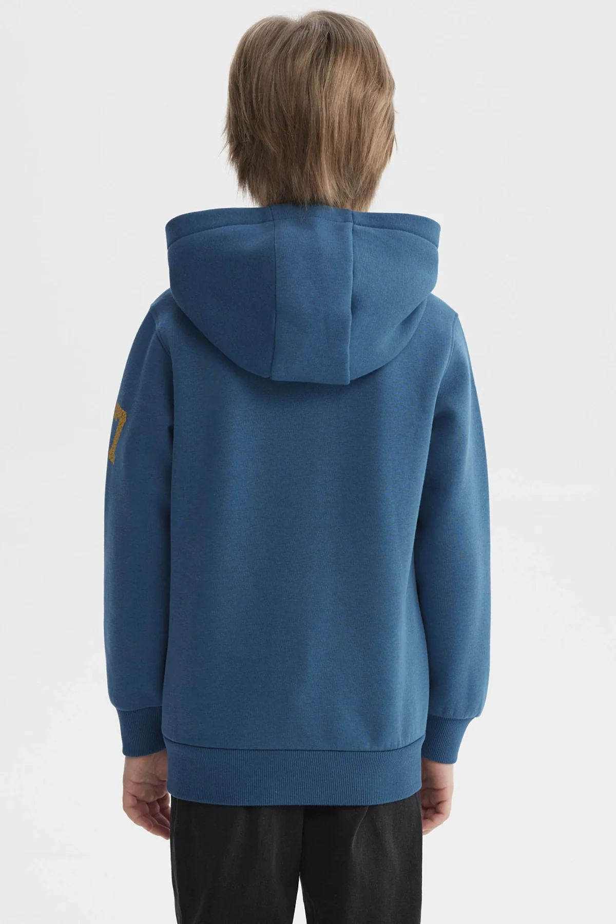 Polerón Niño Con Gorro Azul Petroleo - Image 3
