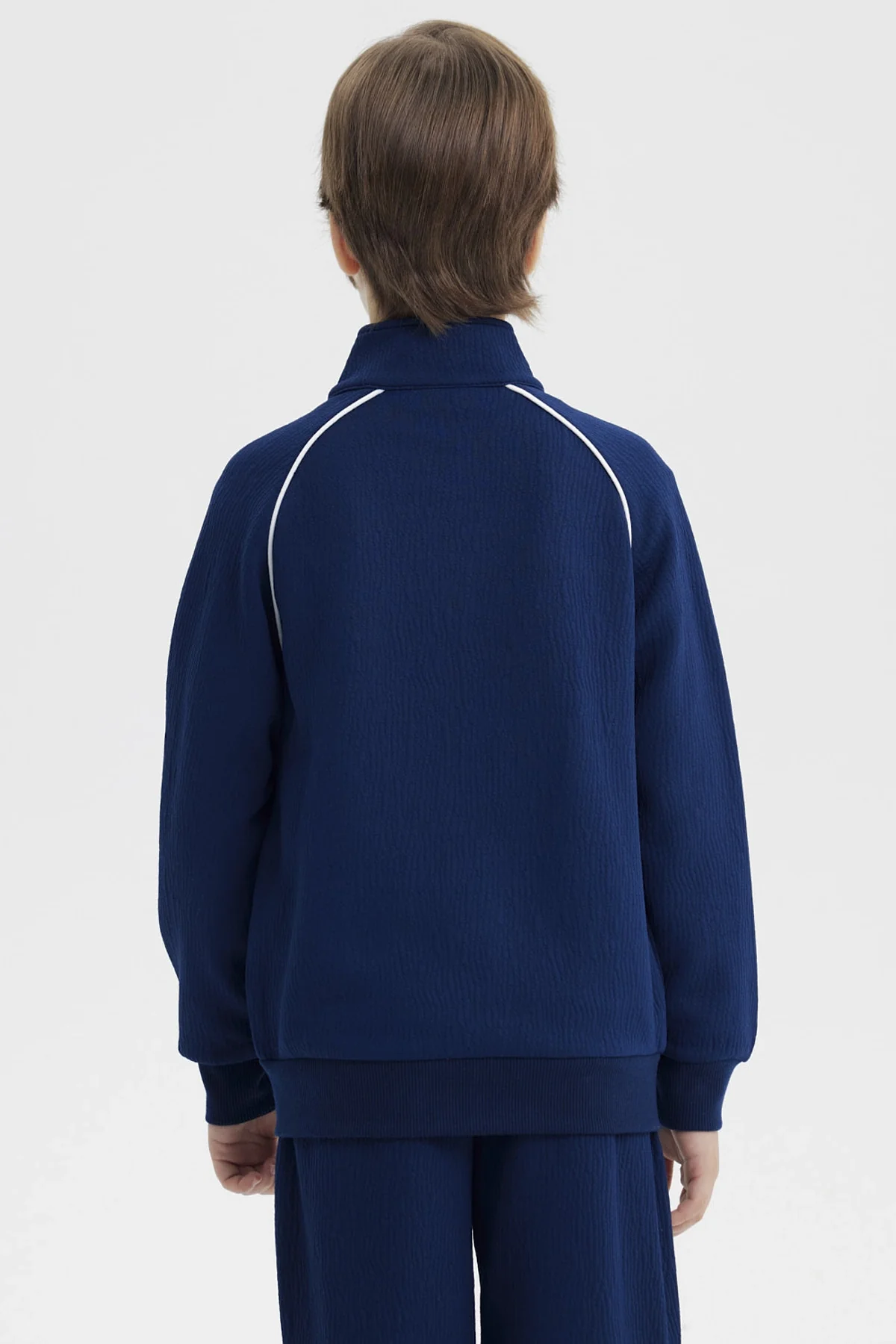 Polerón Niño Cuello Con Cierre Azul Oscuro - Image 3