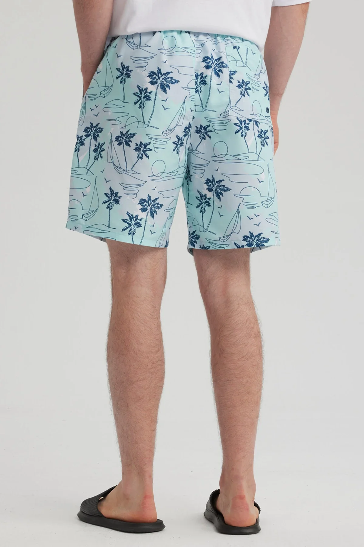 Short de Baño Hombre Full Print Azul - Image 3