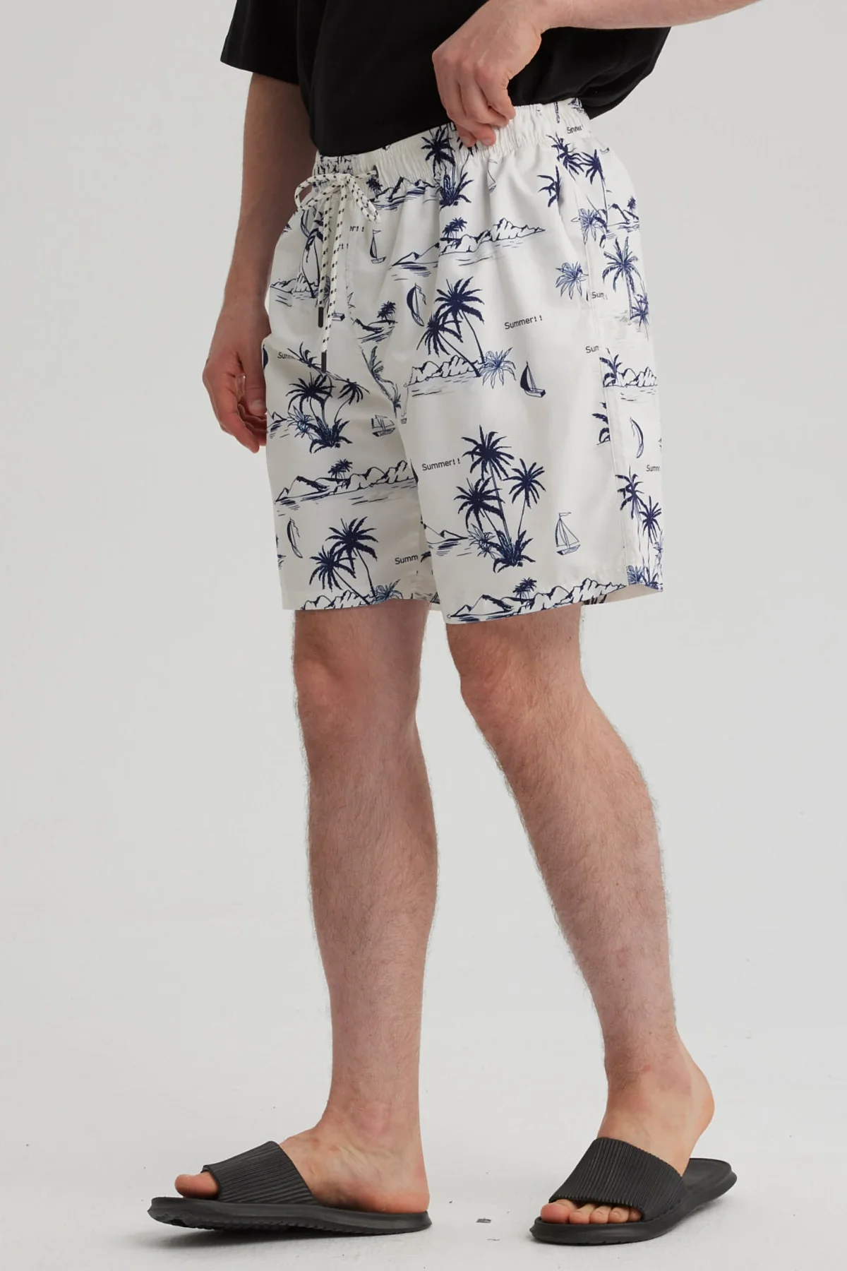 Short de Baño Hombre Full Print Beige - Image 2