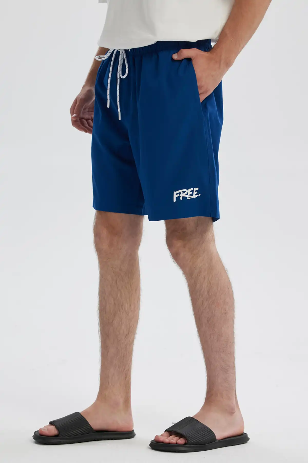 Short de Baño Hombre Liso Azul - Image 2