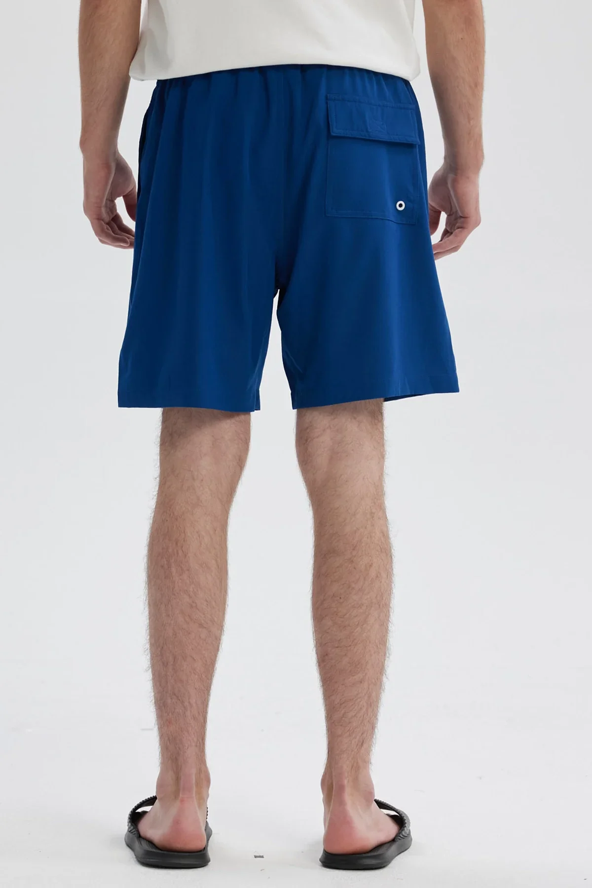 Short de Baño Hombre Liso Azul - Image 3