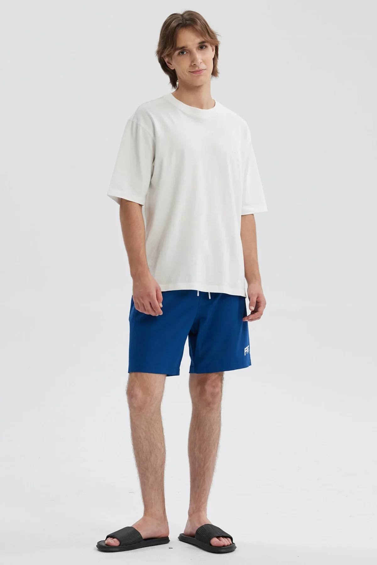Short de Baño Hombre Liso Azul - Image 4
